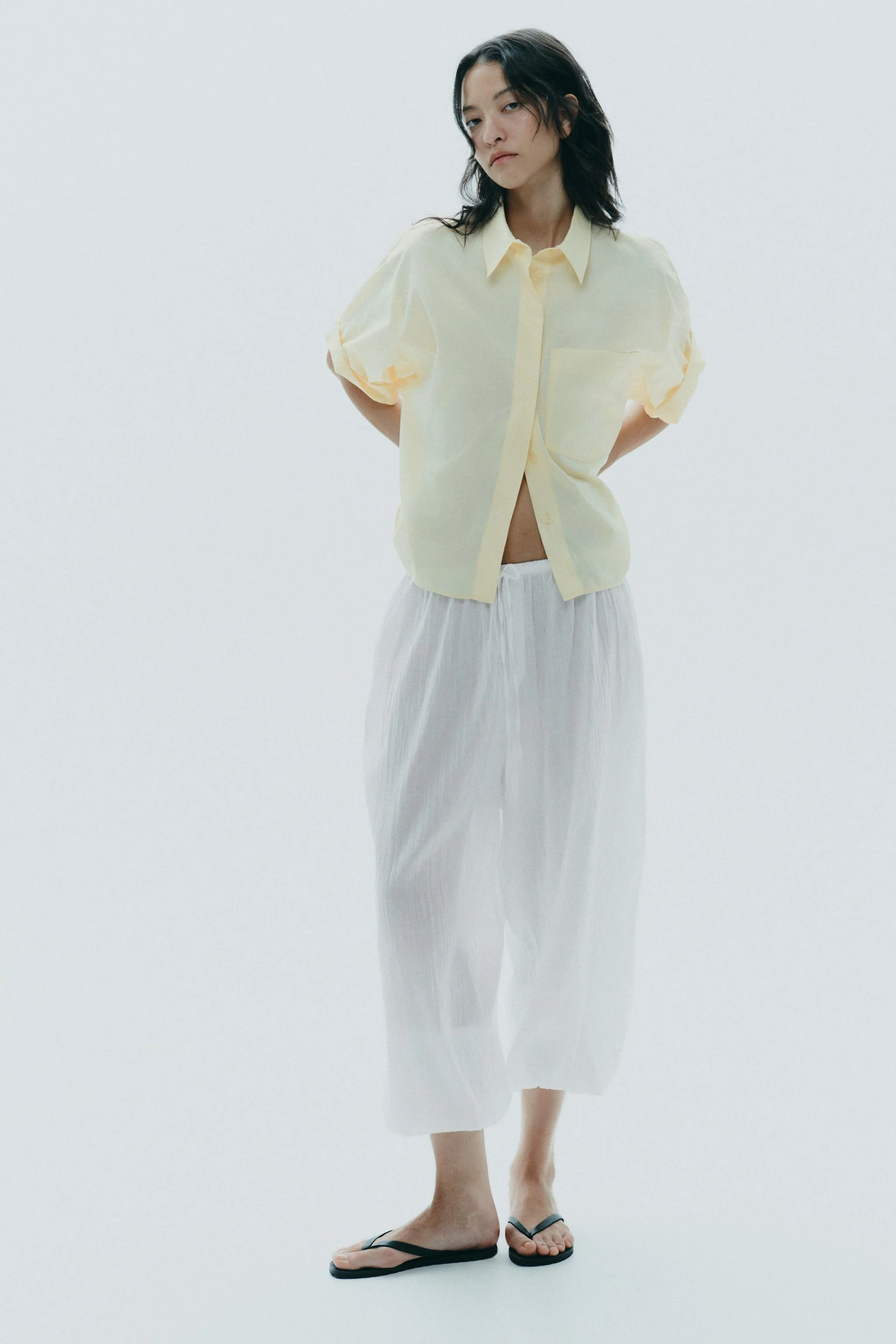 پیراهن پاپلین با جیب