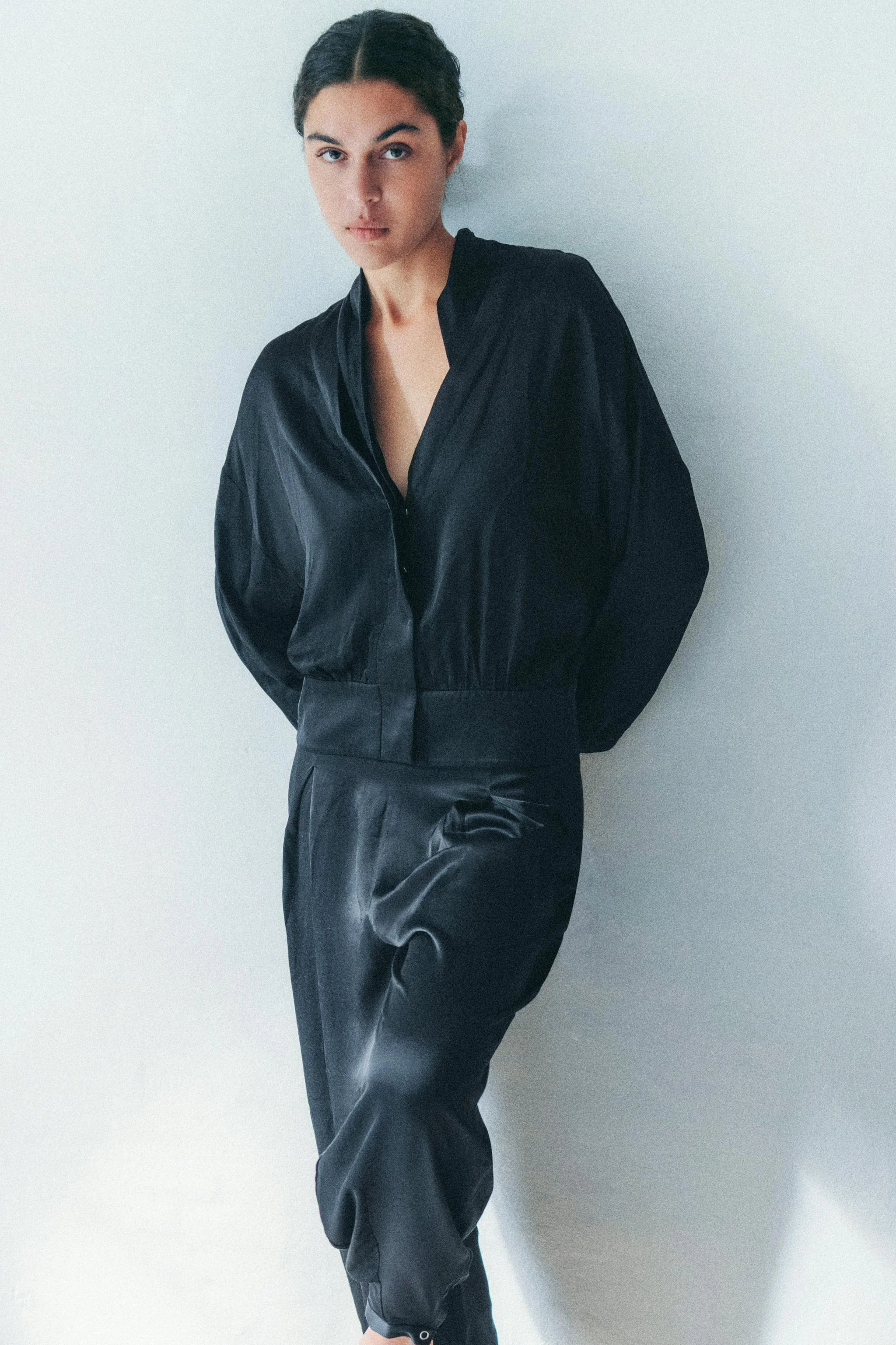 شومیز بلیزری ساتن روان