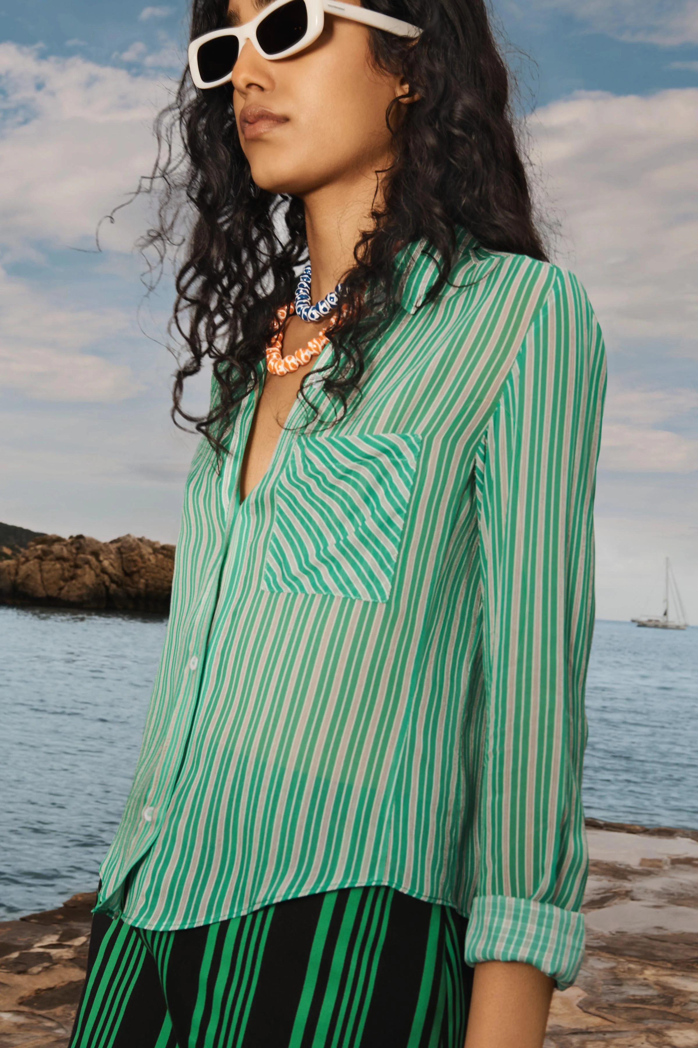 پیراهن راه راه باریک نسخه محدود