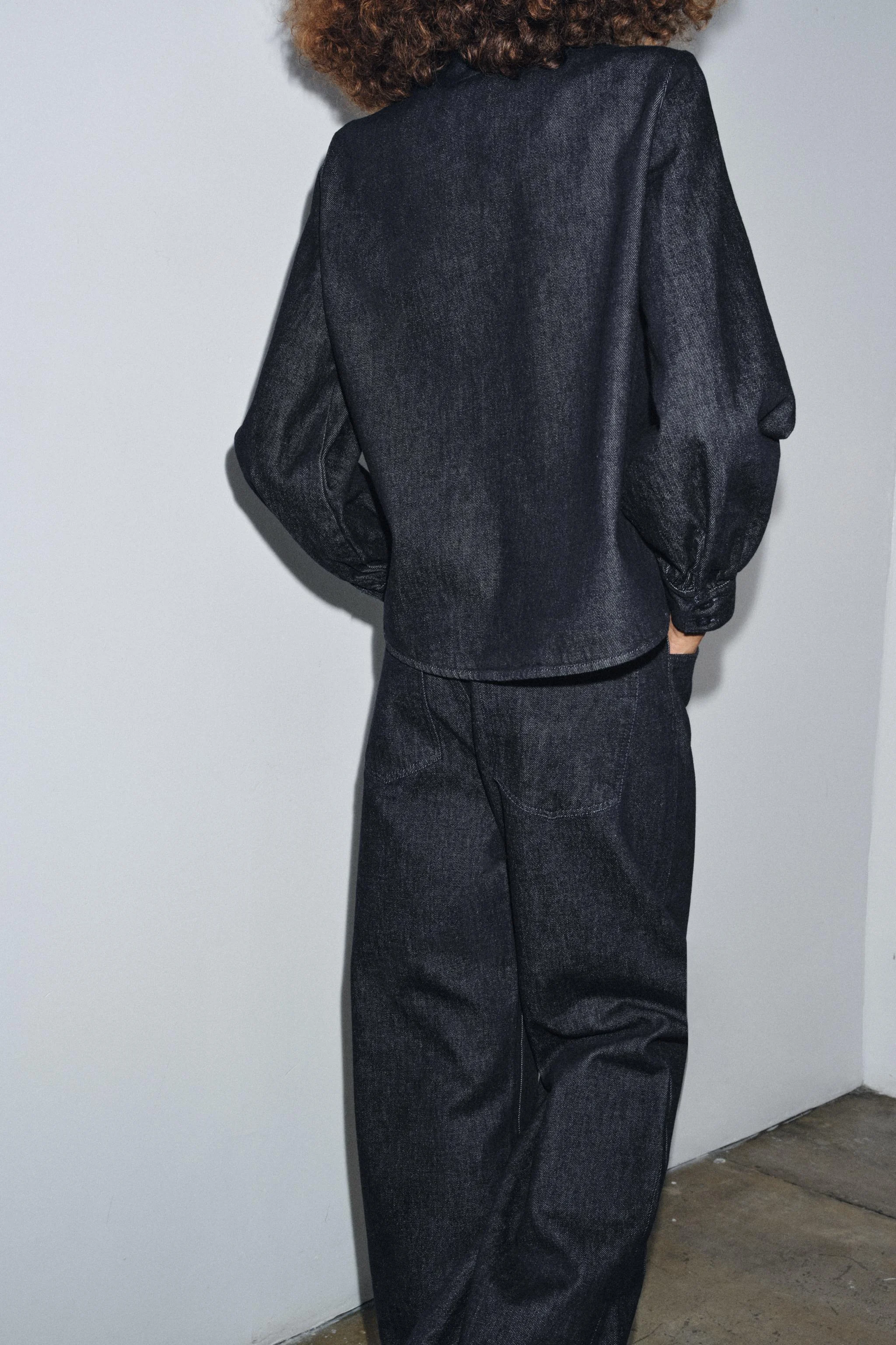 پیراهن جین پاپیون دار ZW COLLECTION