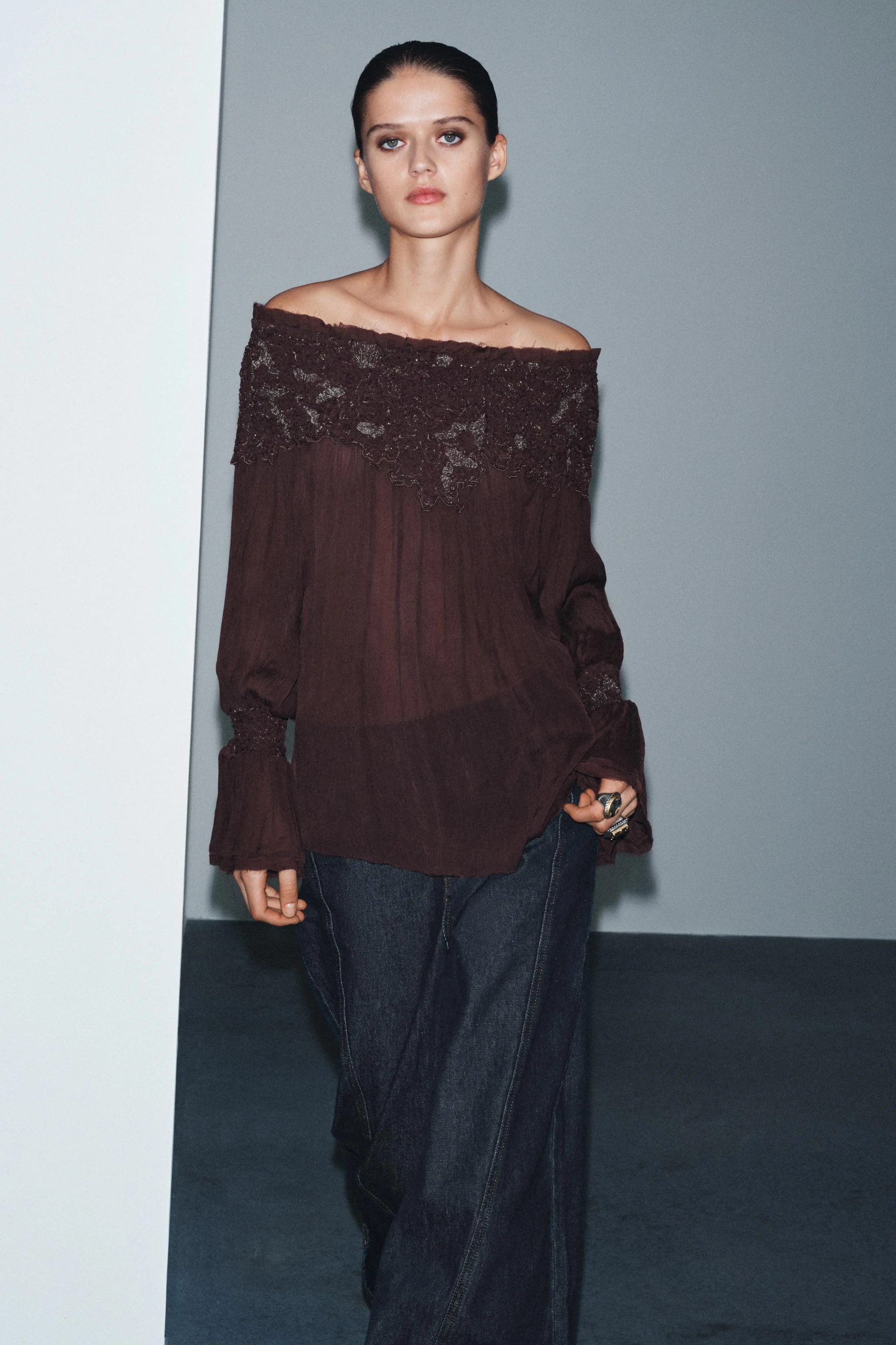 بلوز گلدوزی شده ZW COLLECTION نسخه محدود