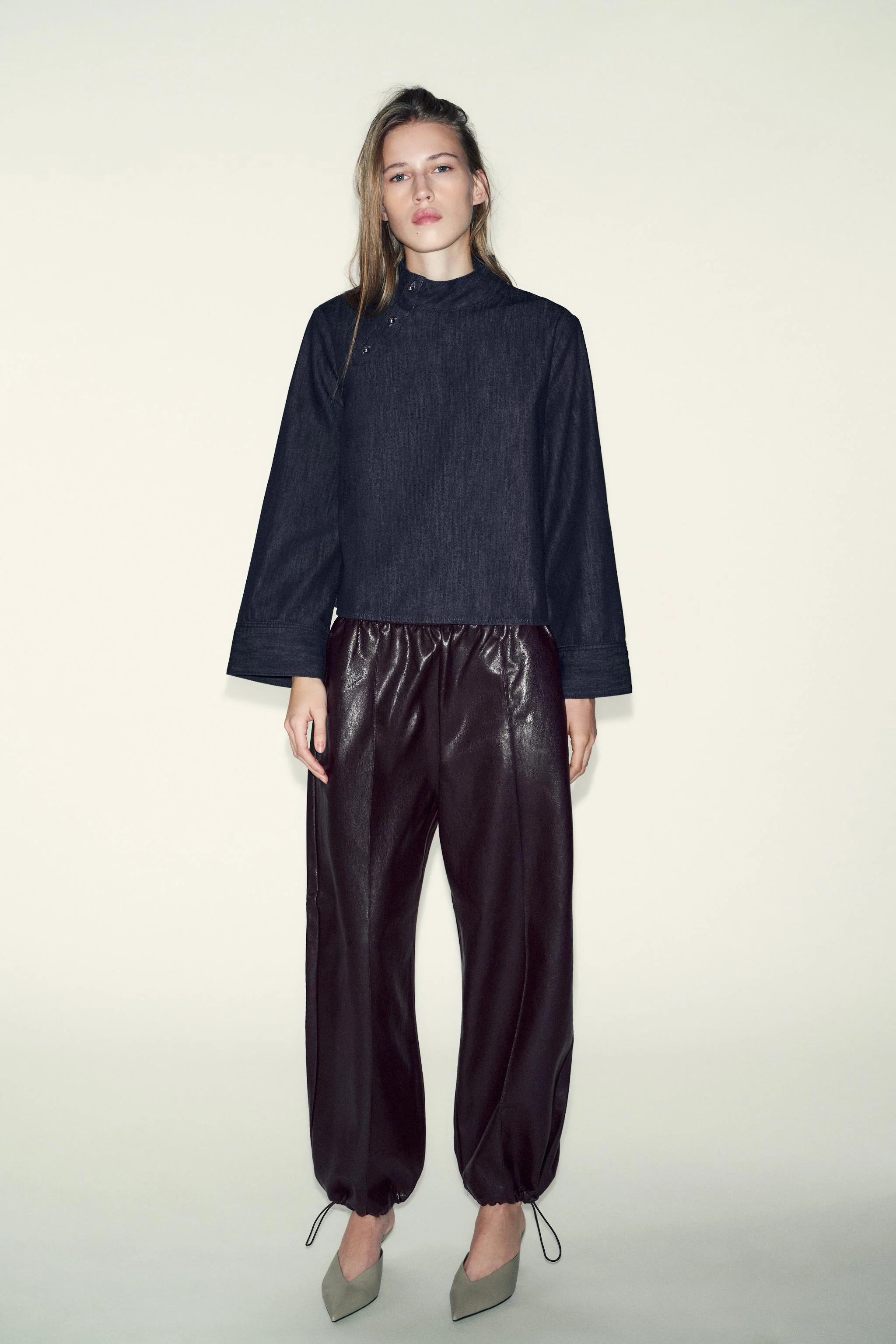 پیراهن یقه ایستاده جین Z1975