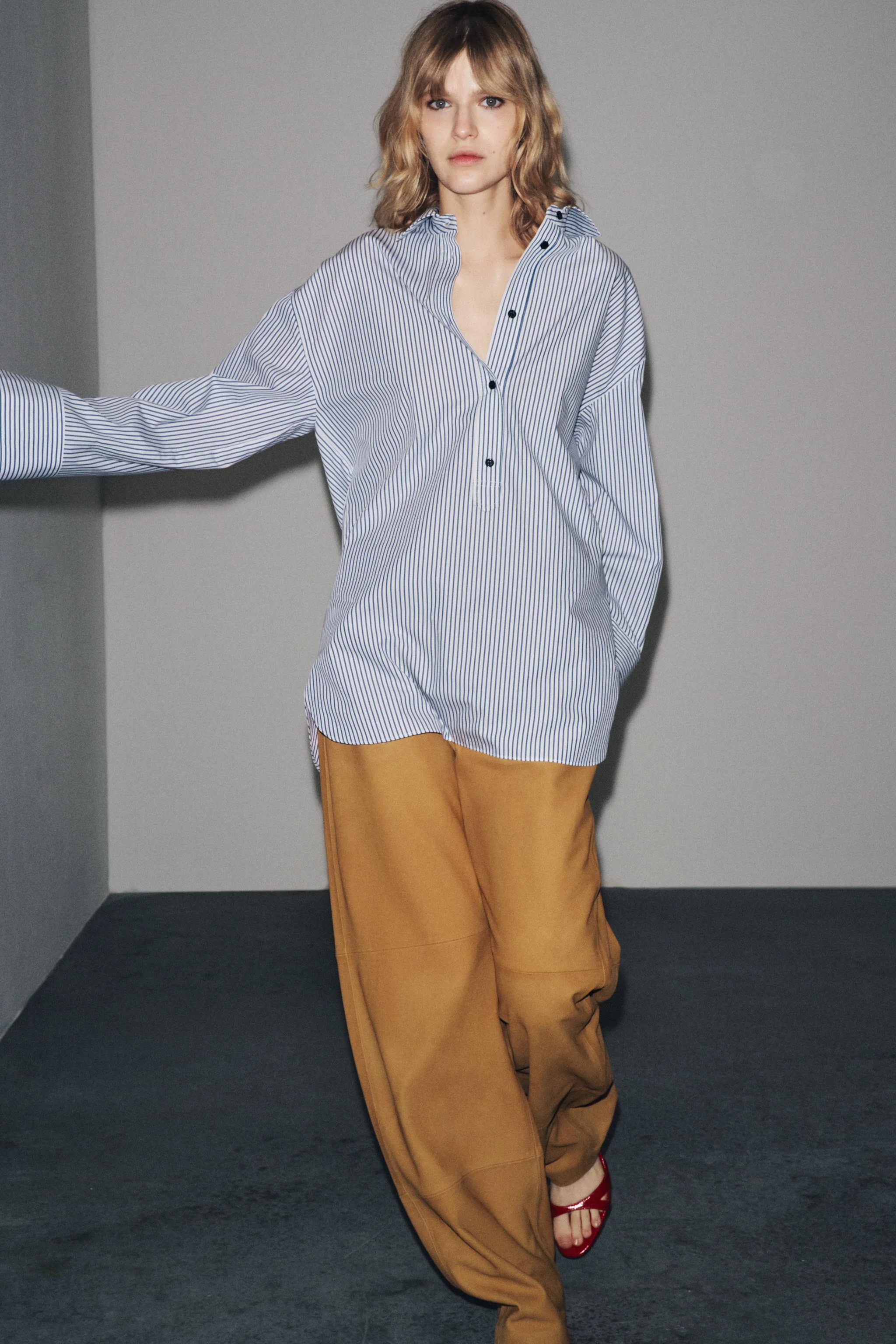 پیراهن راه راه پاپلین ZW COLLECTION