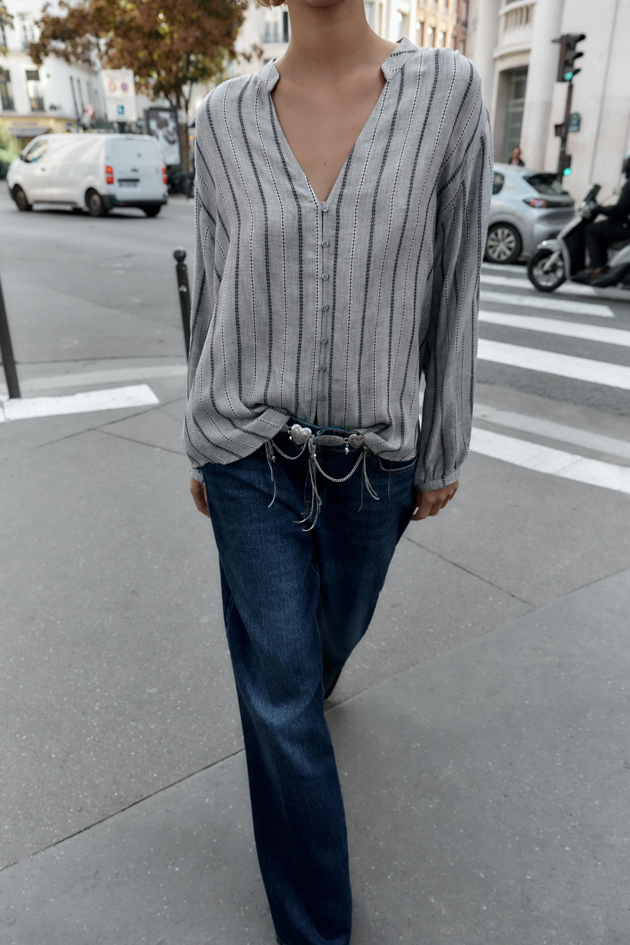 بلوز راه راه بافت دار