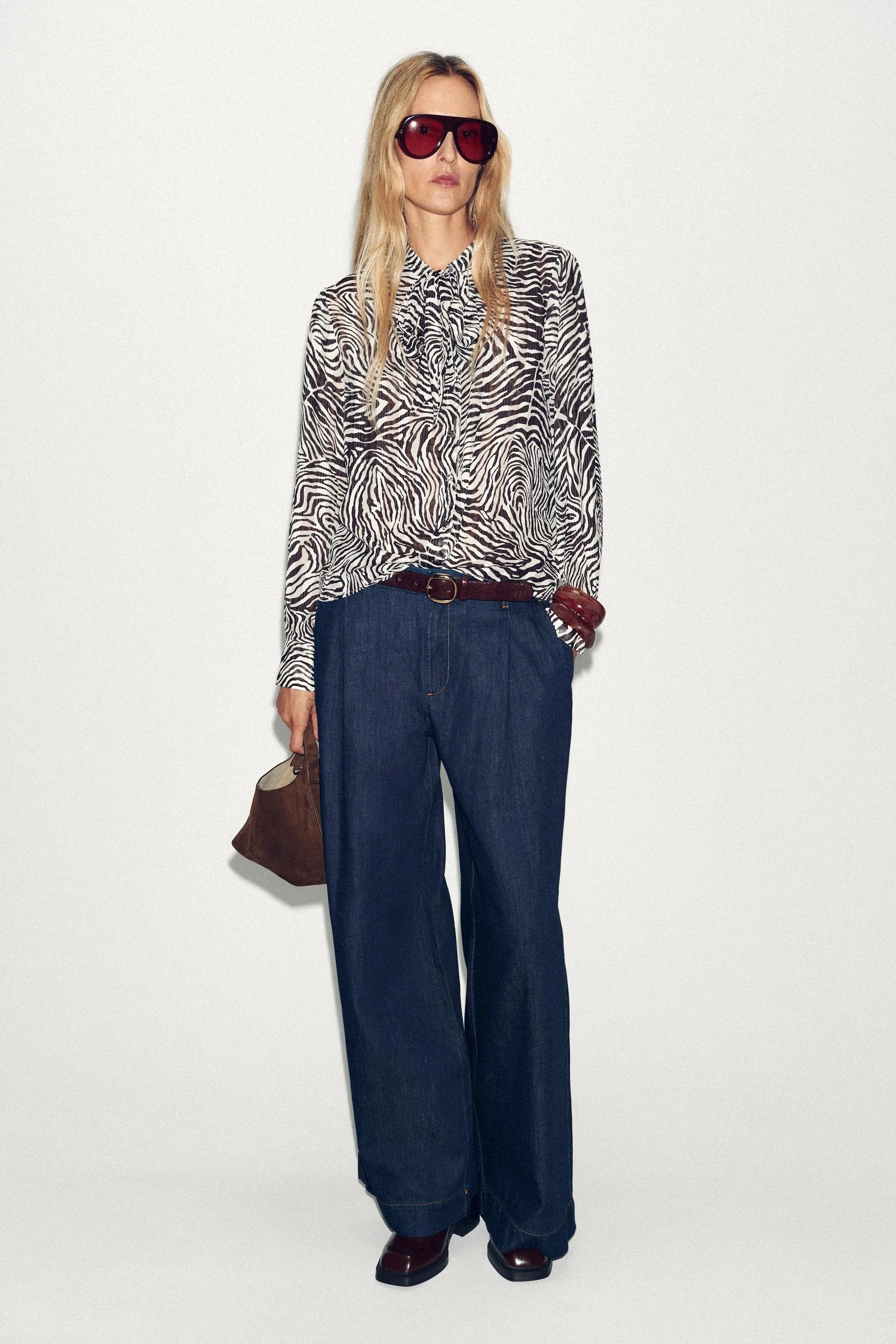 بلوز طرح حیوانات با پاپیون