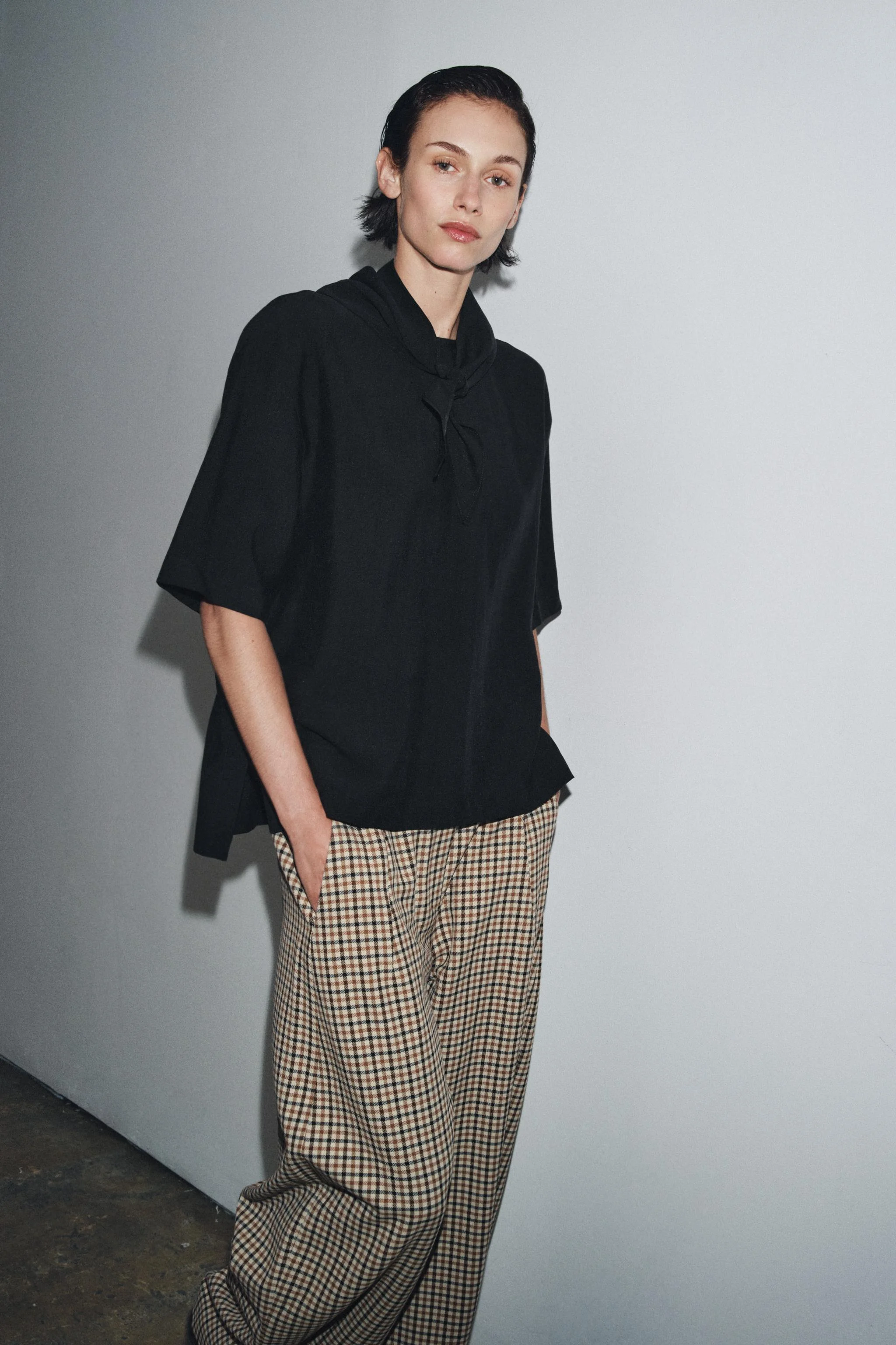 بلوز روان با شال مجموعه ZW