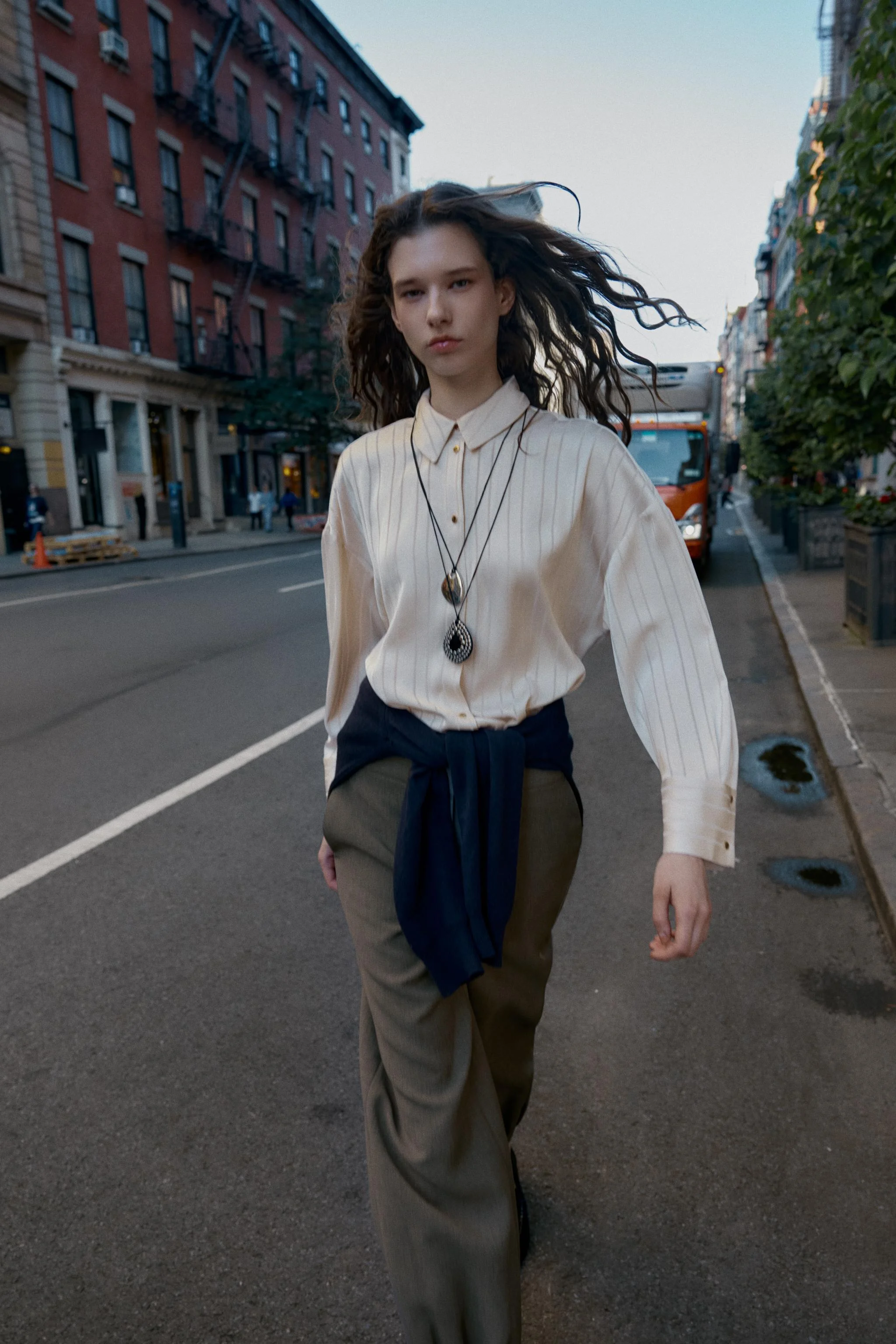 پیراهن راه راه بزرگ