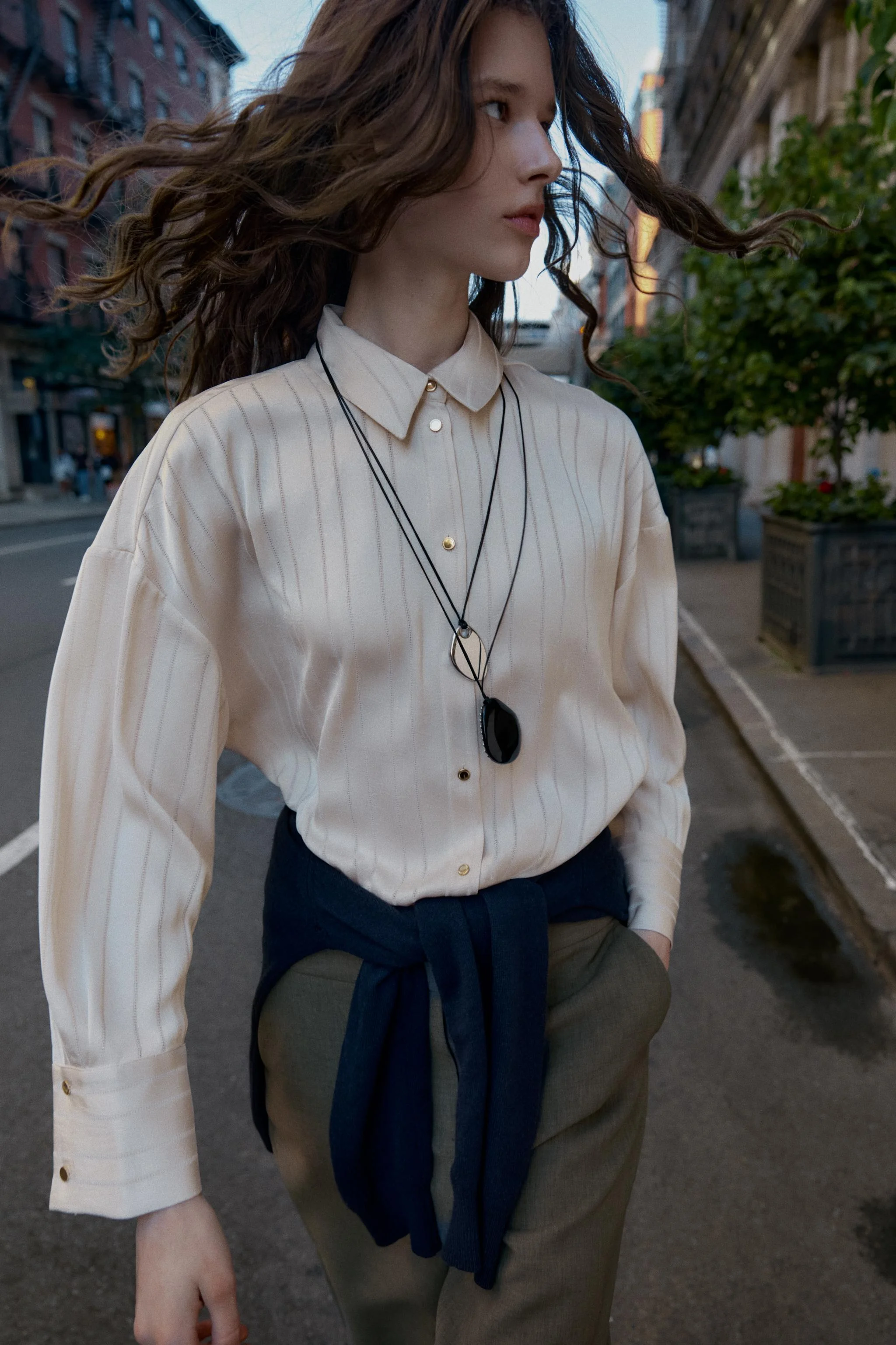 پیراهن راه راه بزرگ