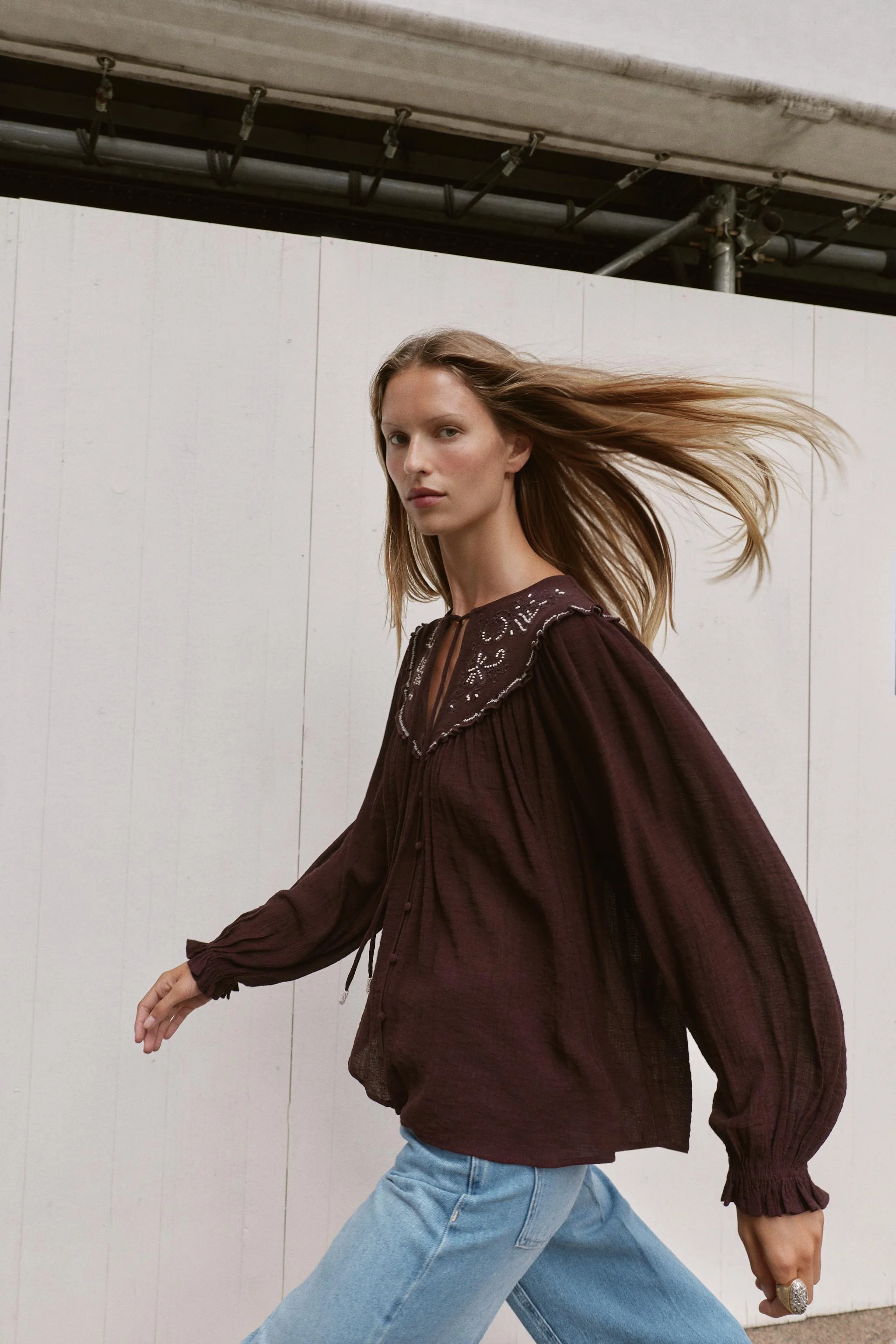 بلوز گلدوزی شده با منجوق