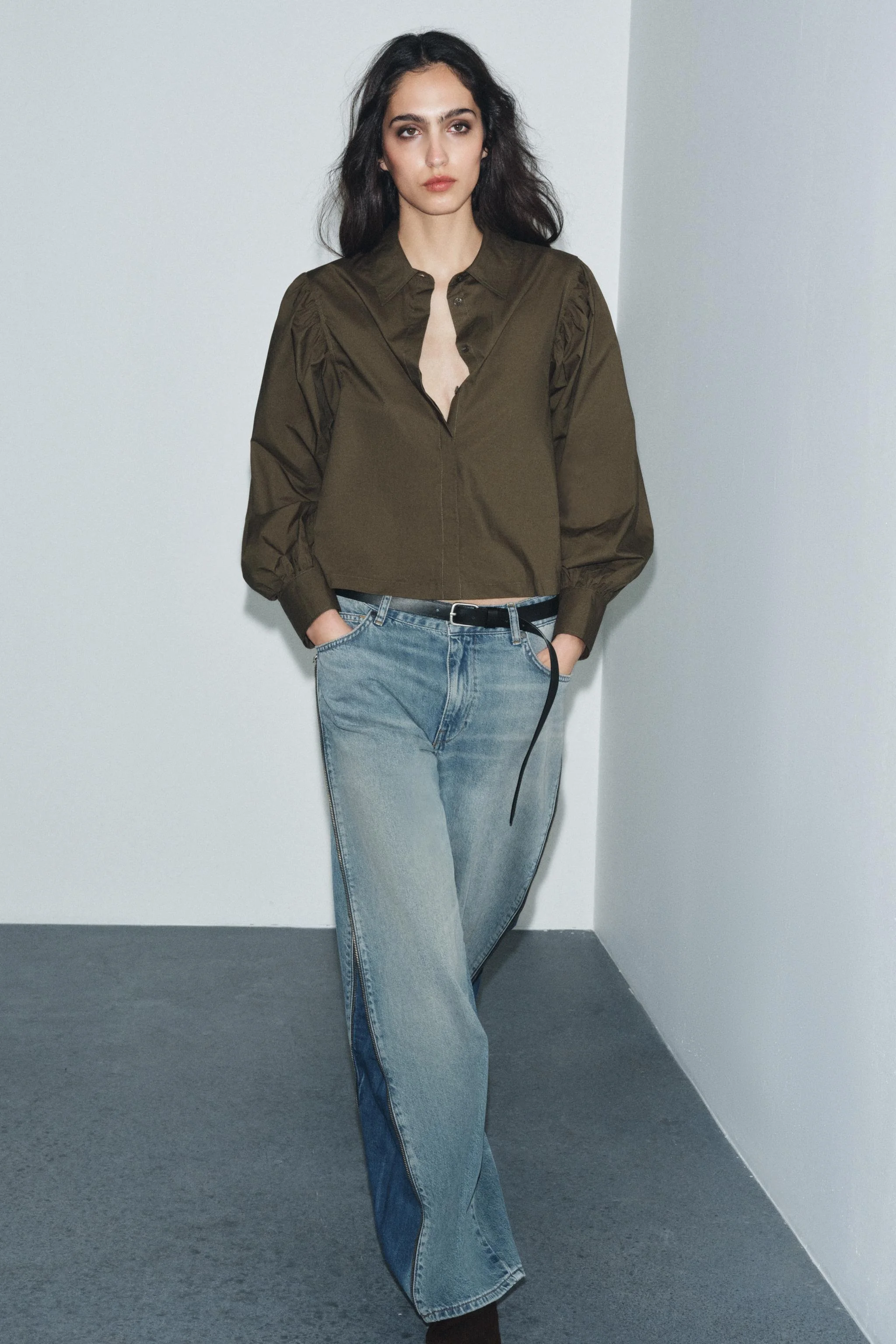 پیراهن پفکی آستین بلند ZW COLLECTION