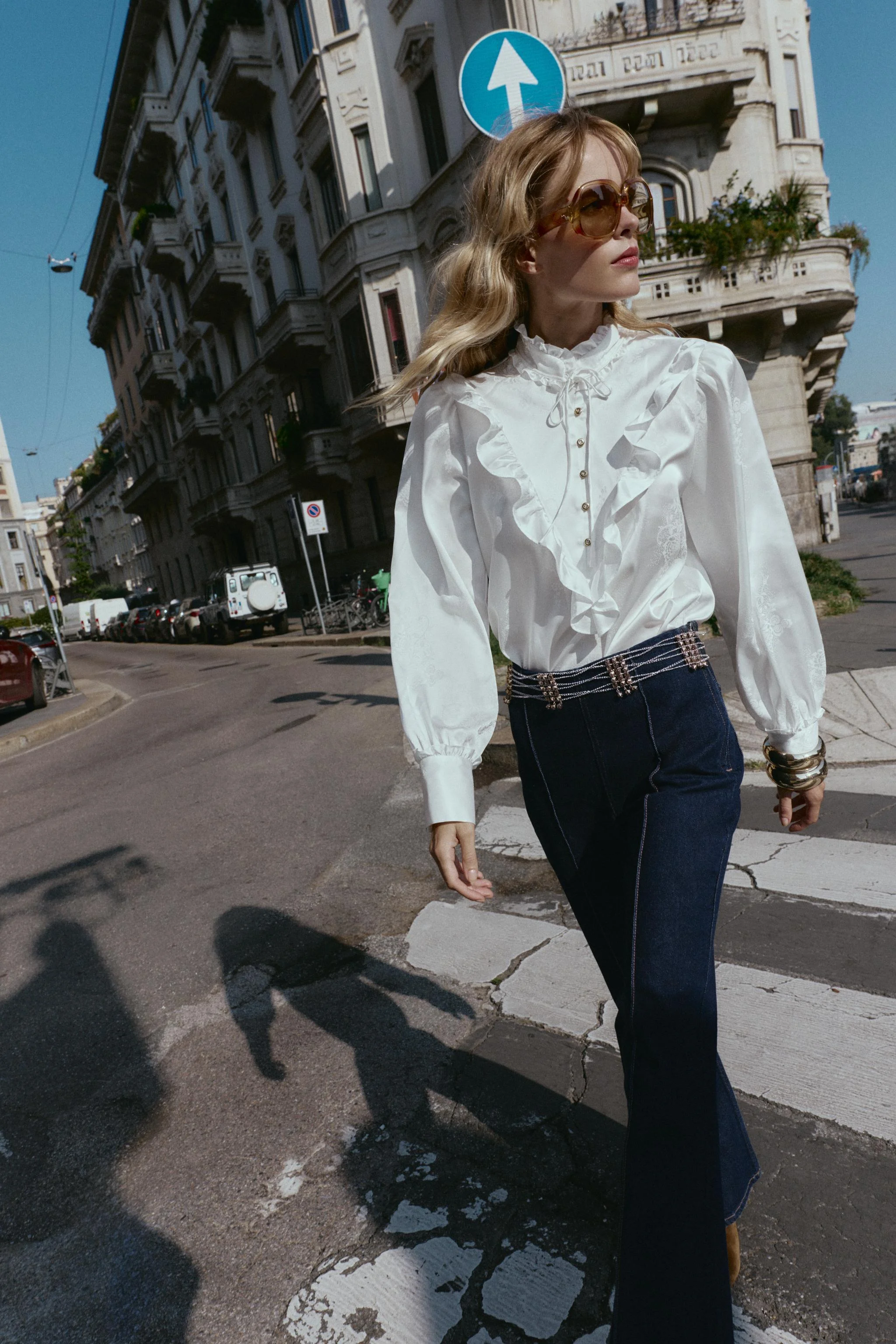 بلوز ساتن ژاکارد