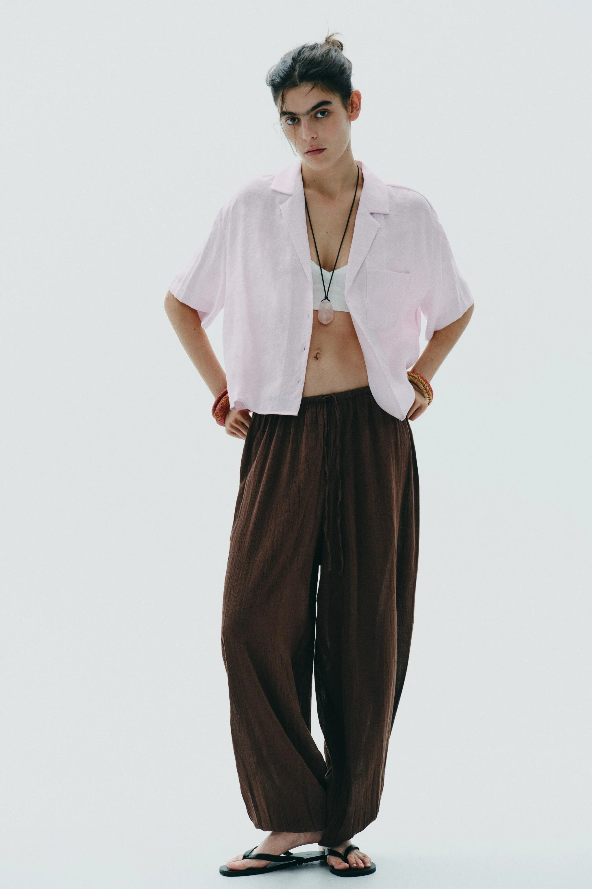 پیراهن روان با جیب