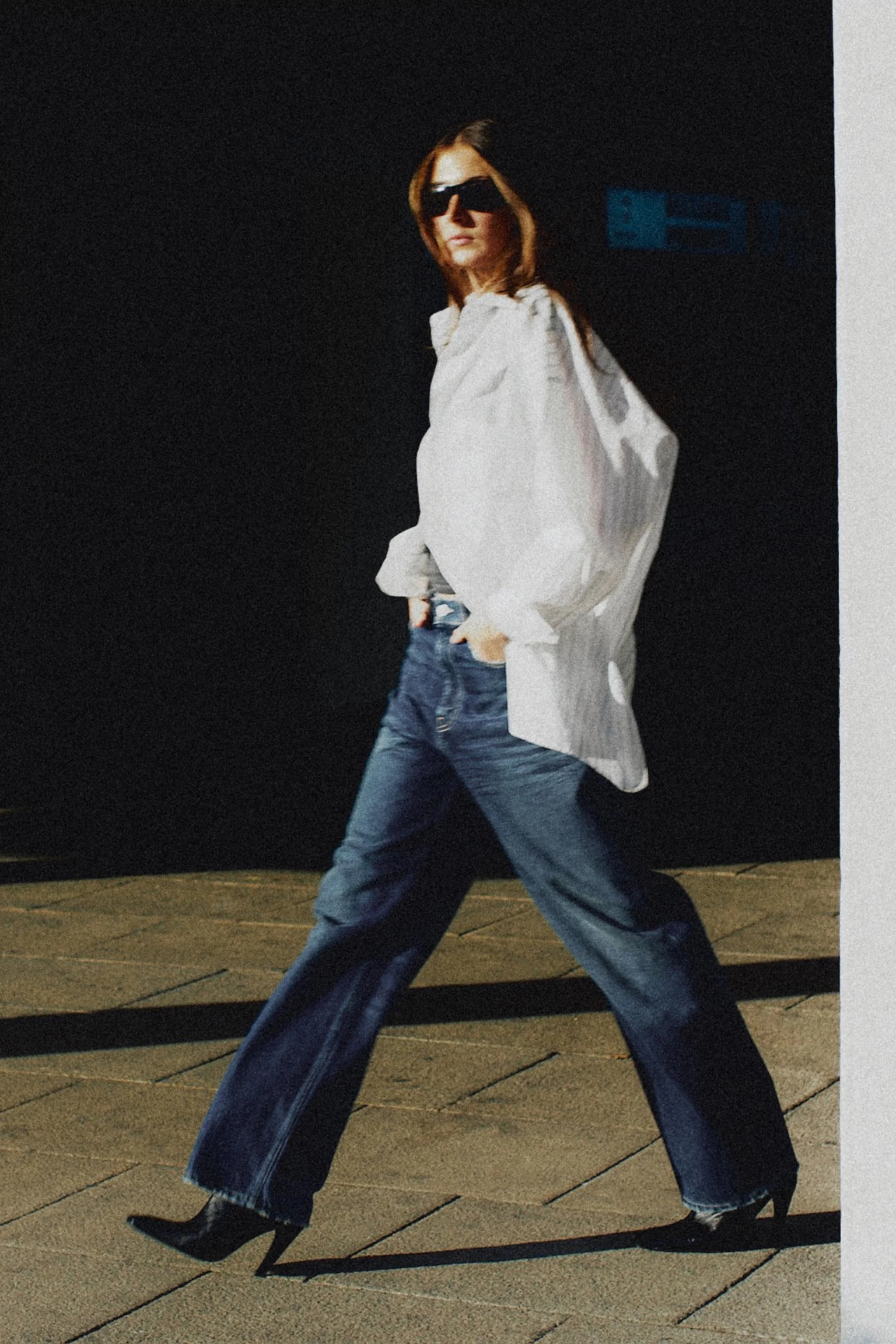 پیراهن پاپلین بزرگ با دوخت تزئینی