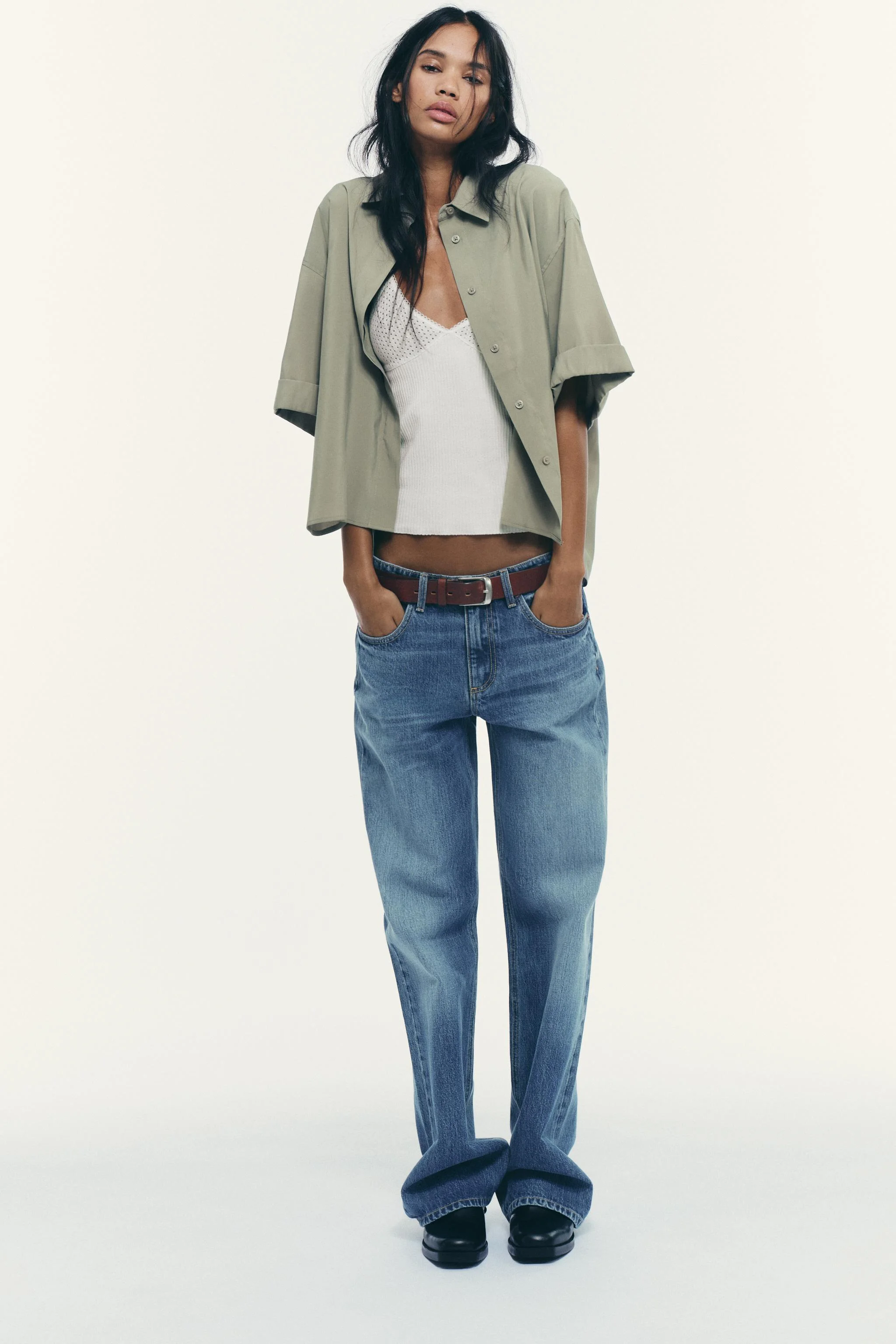 پیراهن آستین کوتاه روان