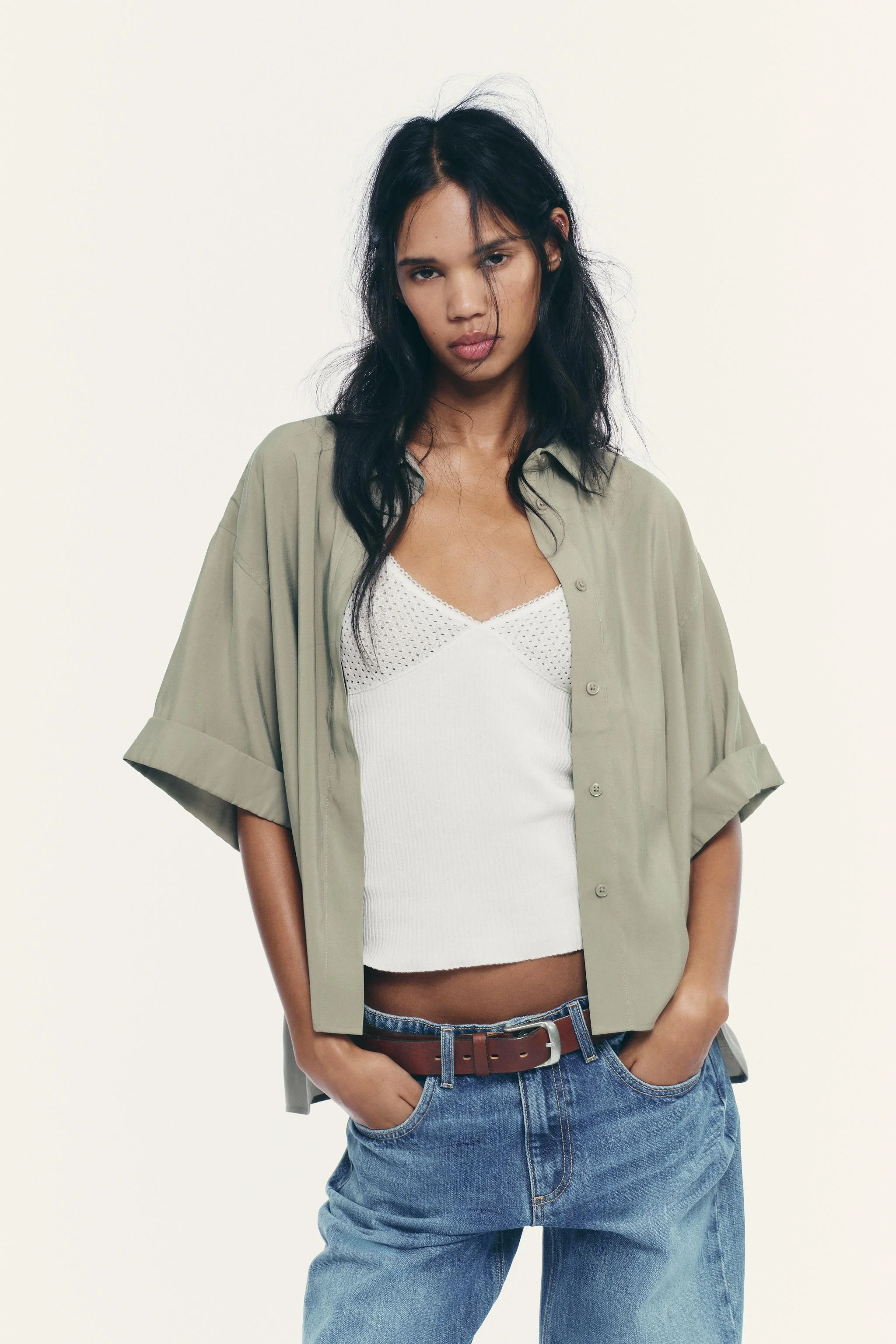 پیراهن آستین کوتاه روان