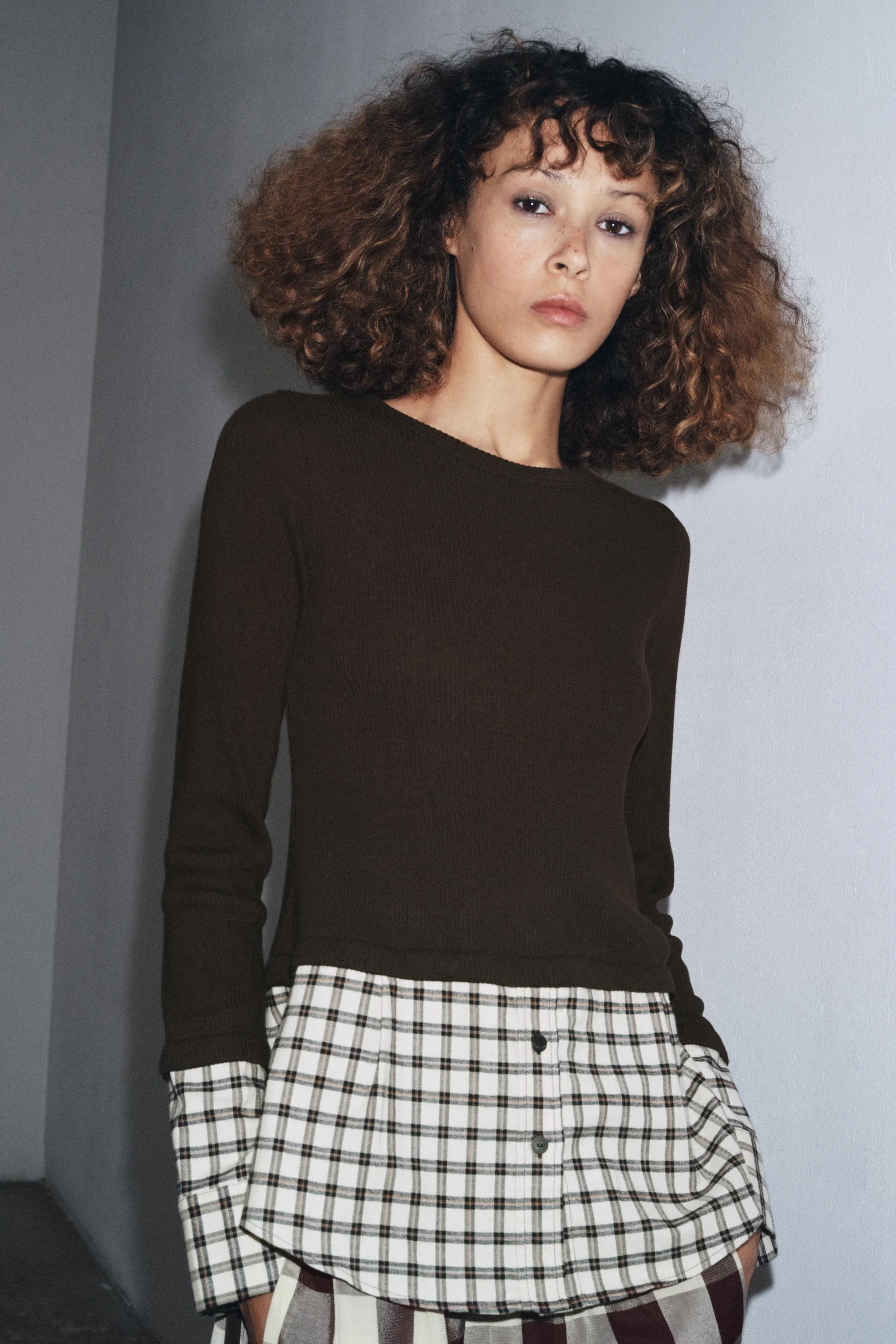 پیراهن طرح چهارخانه متضاد پیراهن طرح چهارخانه متضاد