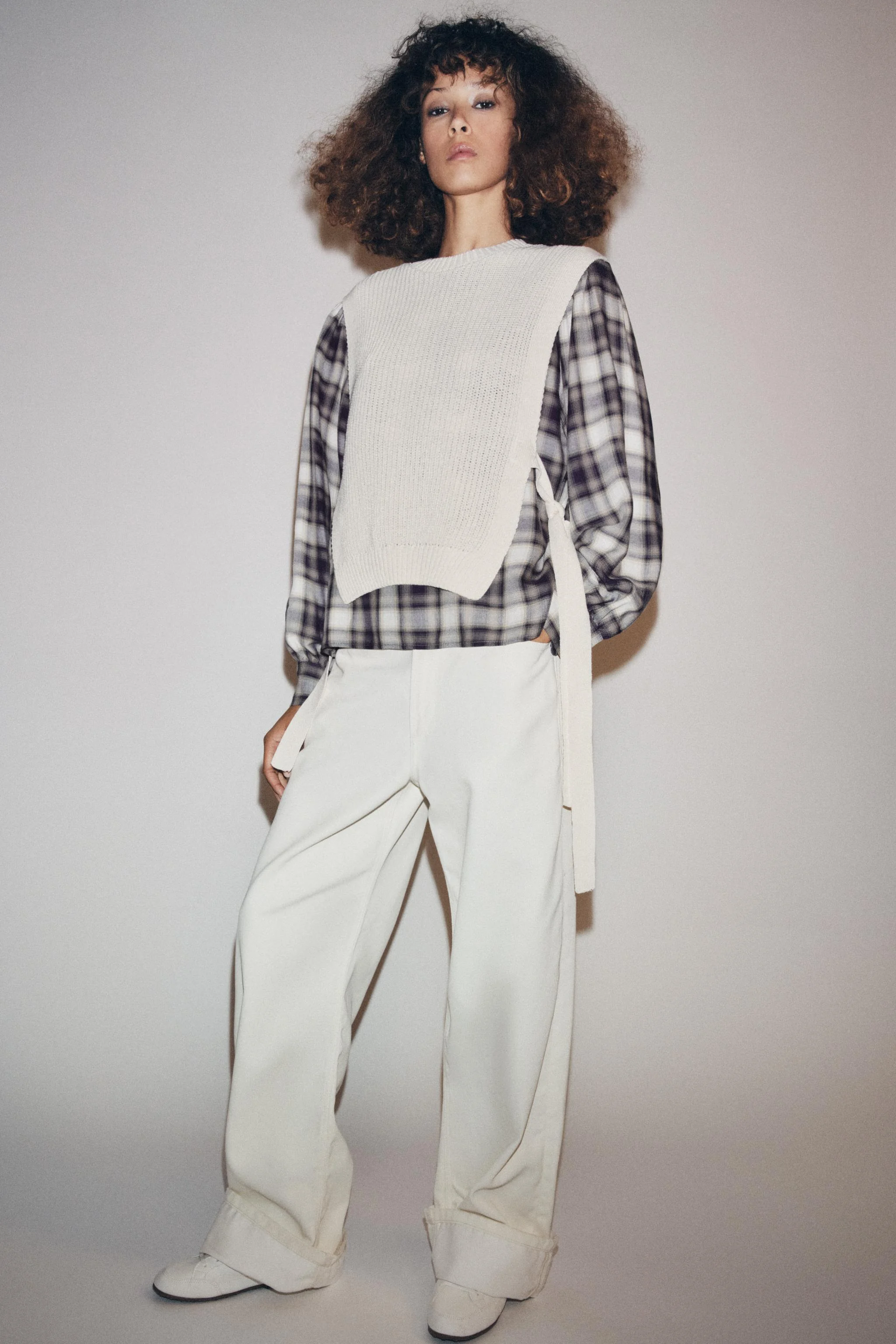 پیراهن چهارخانه با طرح جلیقه پیراهن چهارخانه با طرح جلیقه