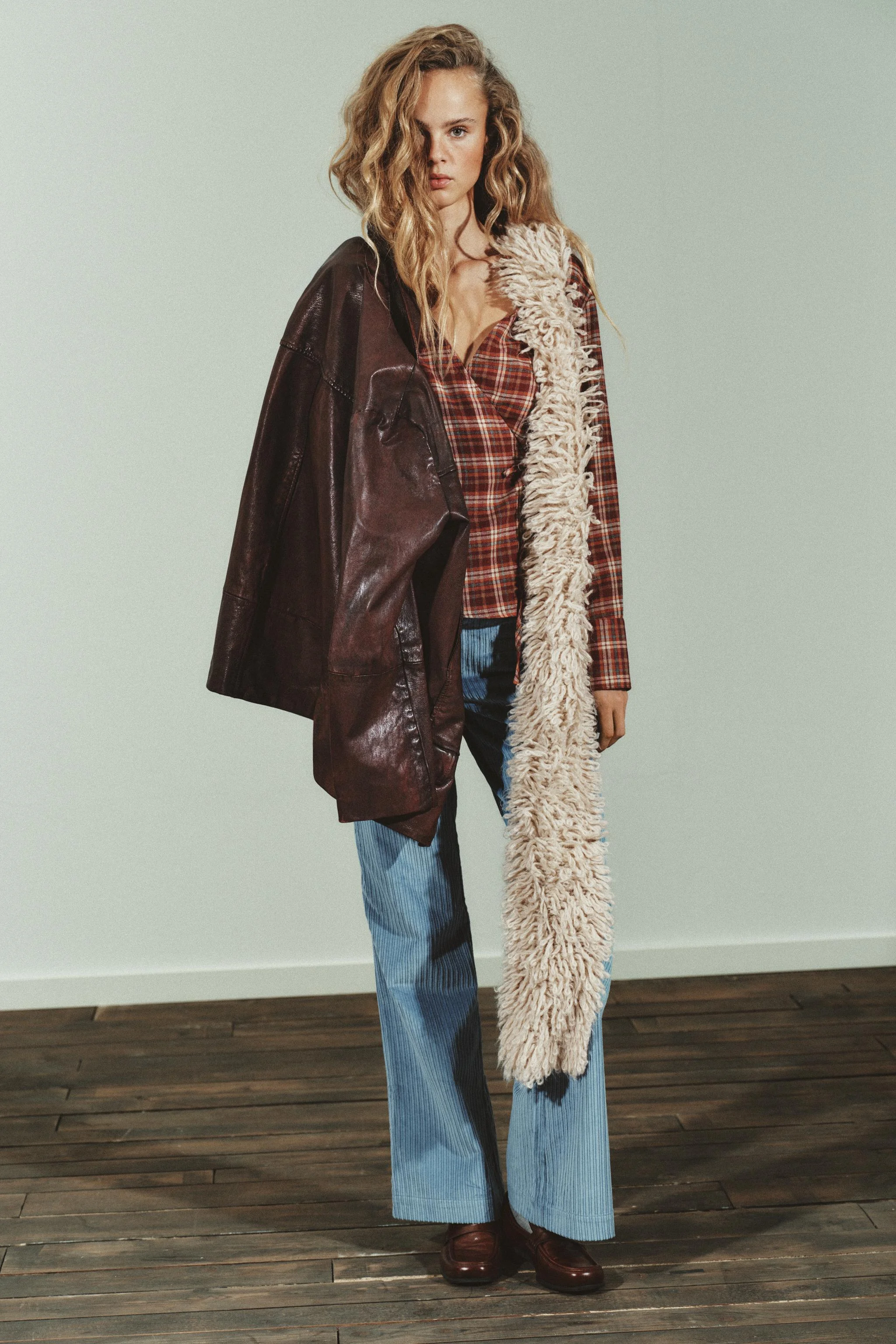 پیراهن طرح دار آستین بلند