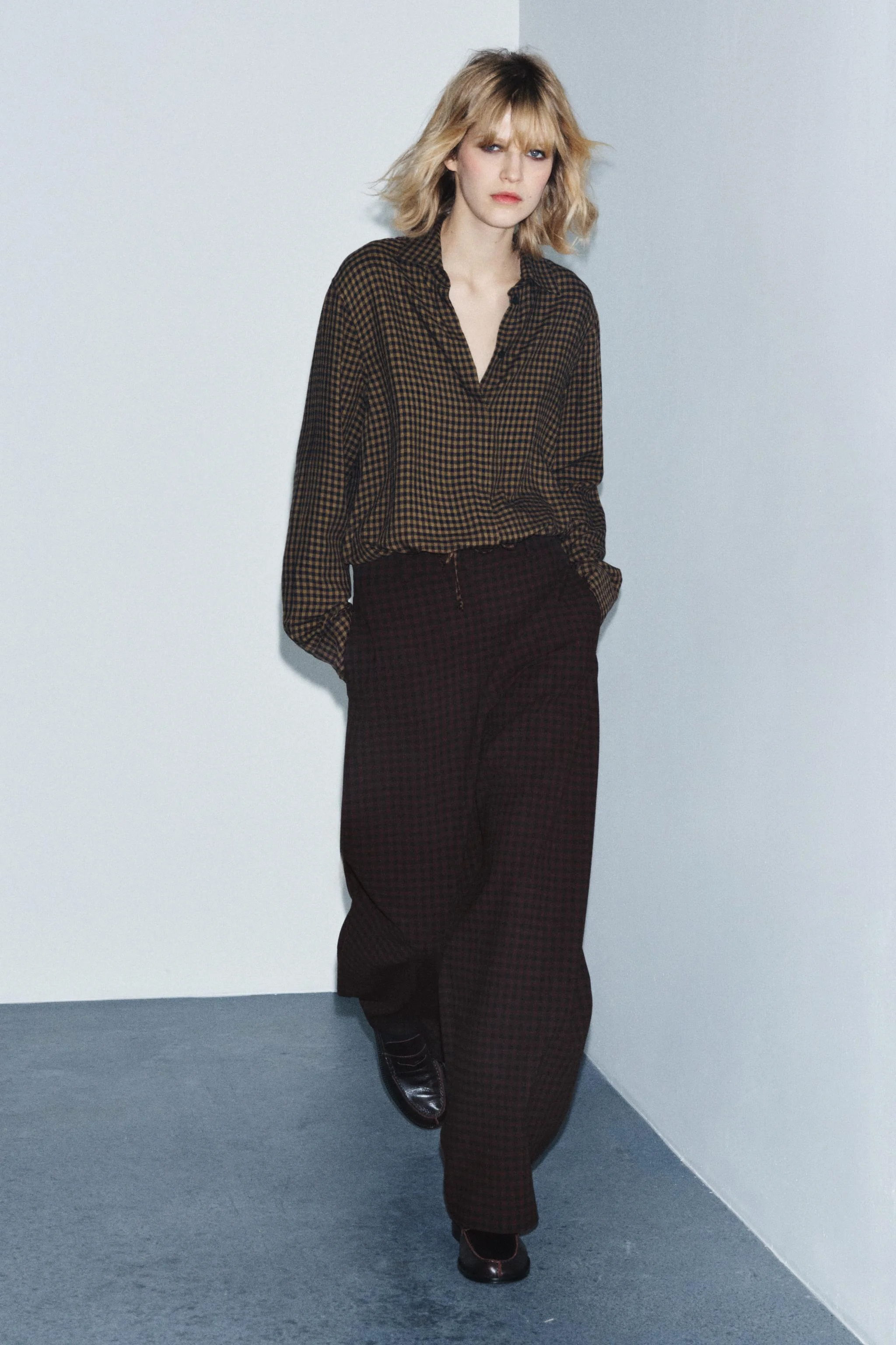 بلوز چهارخانه ZW COLLECTION