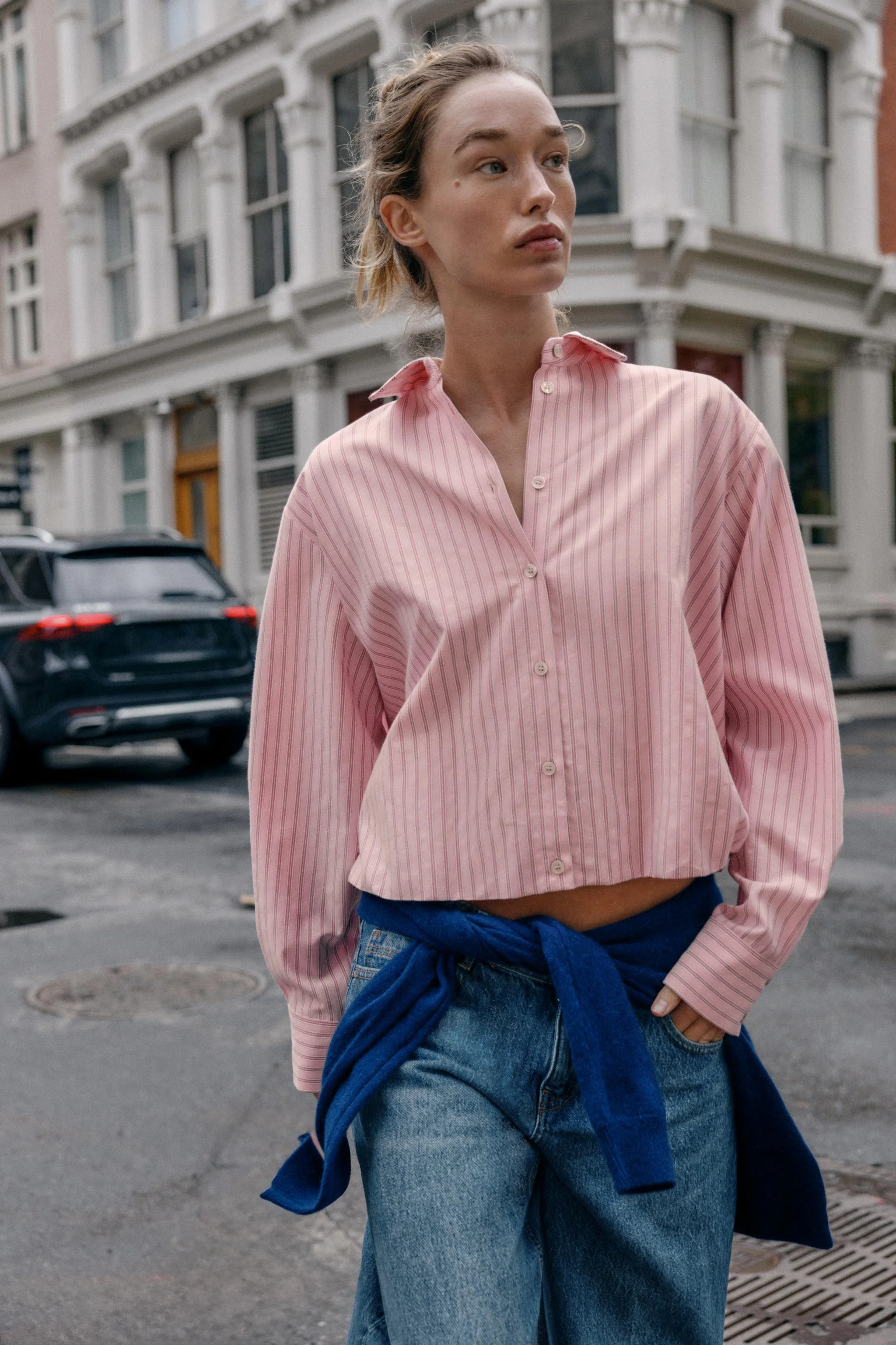 پیراهن آکسفورد راه راه بادکنکی پیراهن آکسفورد راه راه بادکنکی