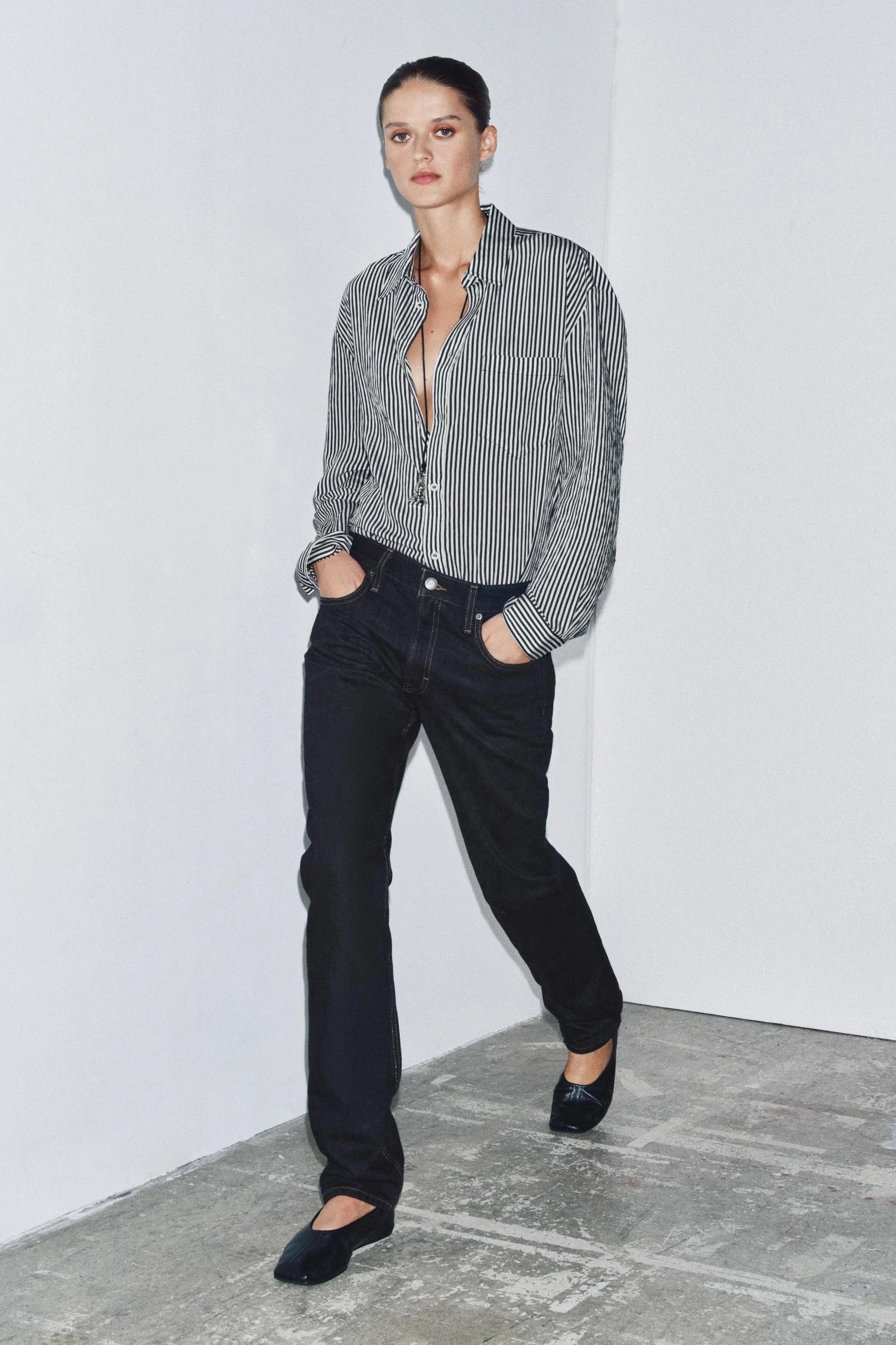 پیراهن راه راه روان ZW COLLECTION