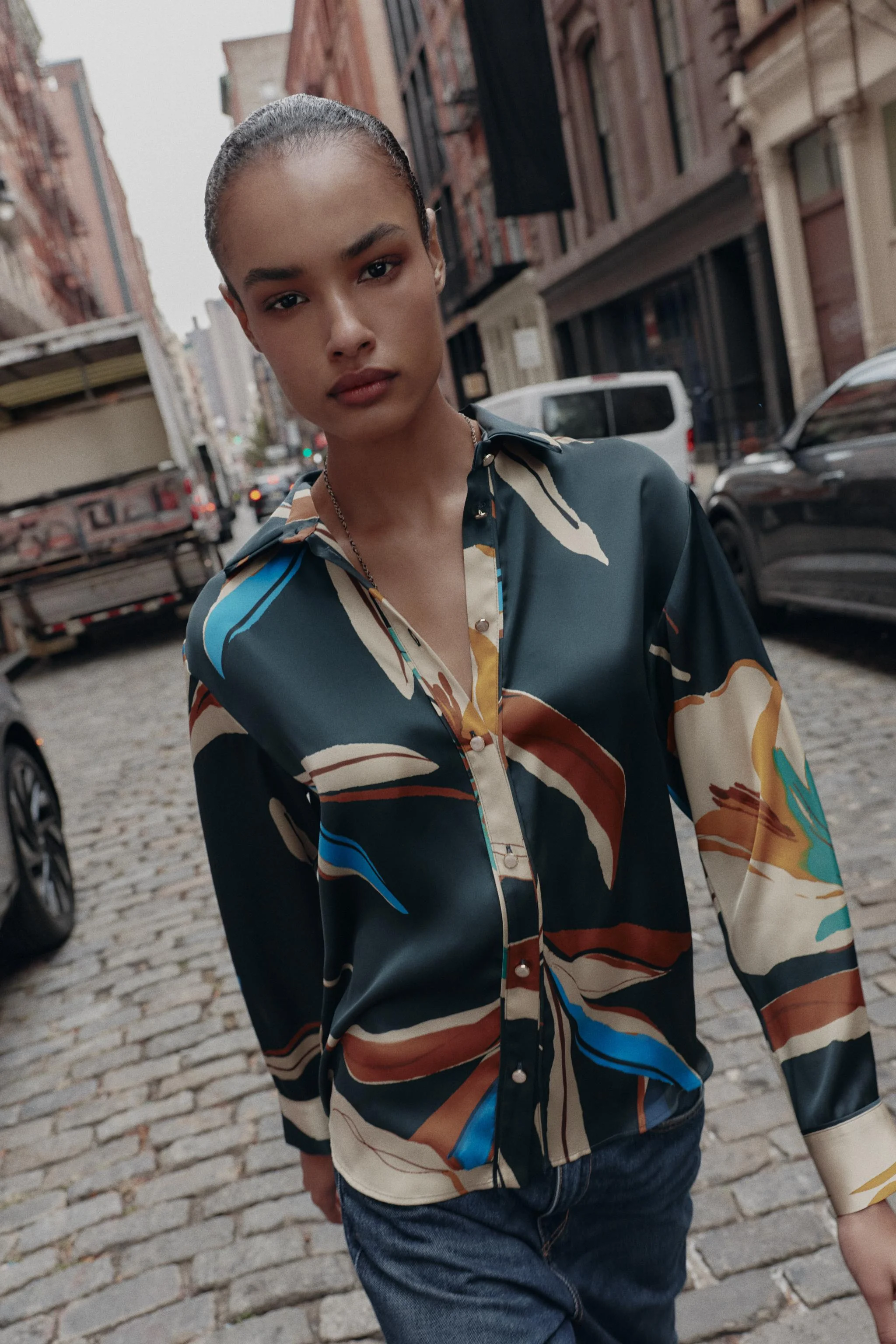 پیراهن طرح دار روان پیراهن طرح دار روان