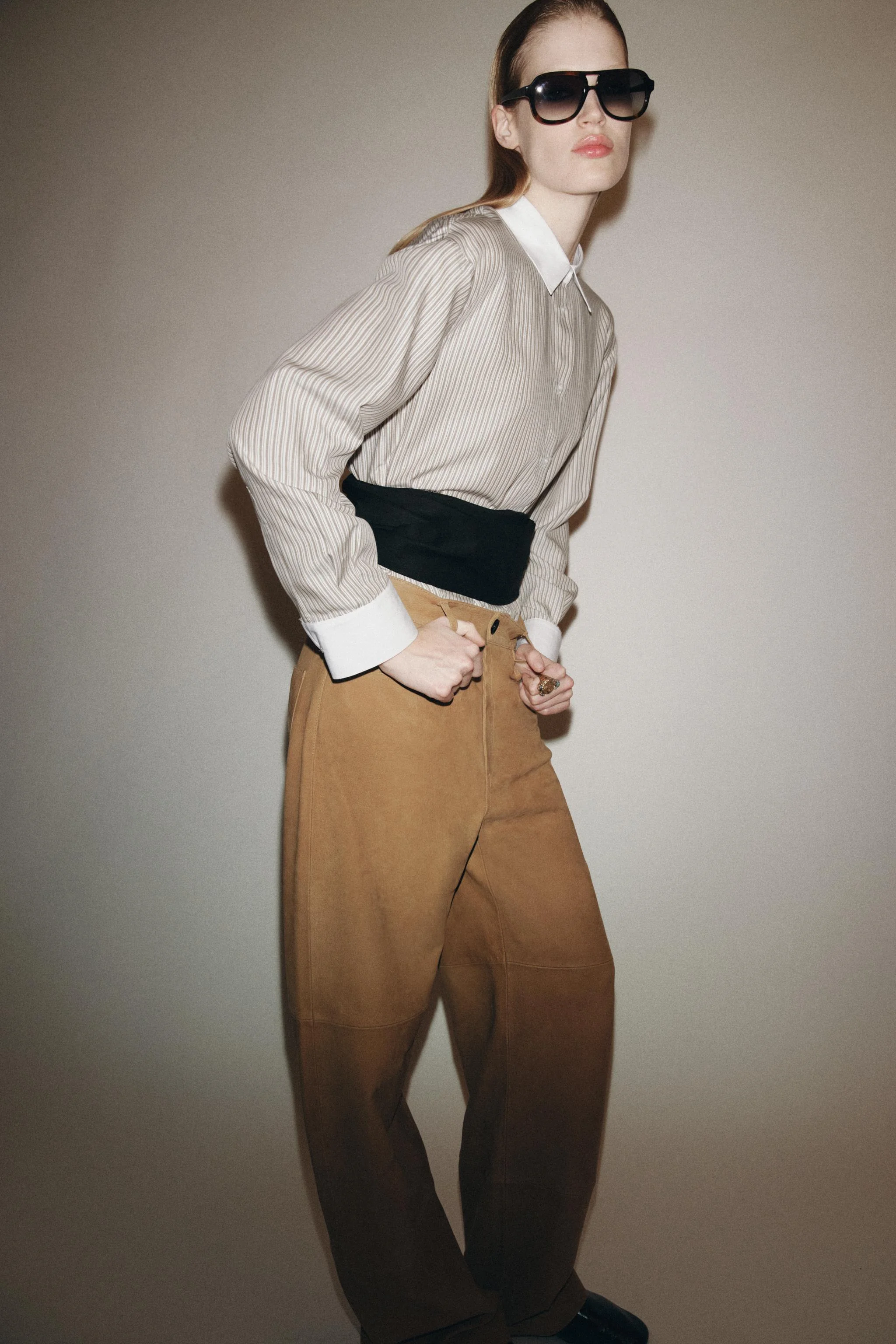 پیراهن راه راه با تضاد رنگی ZW COLLECTION پیراهن راه راه با تضاد رنگی ZW COLLECTION