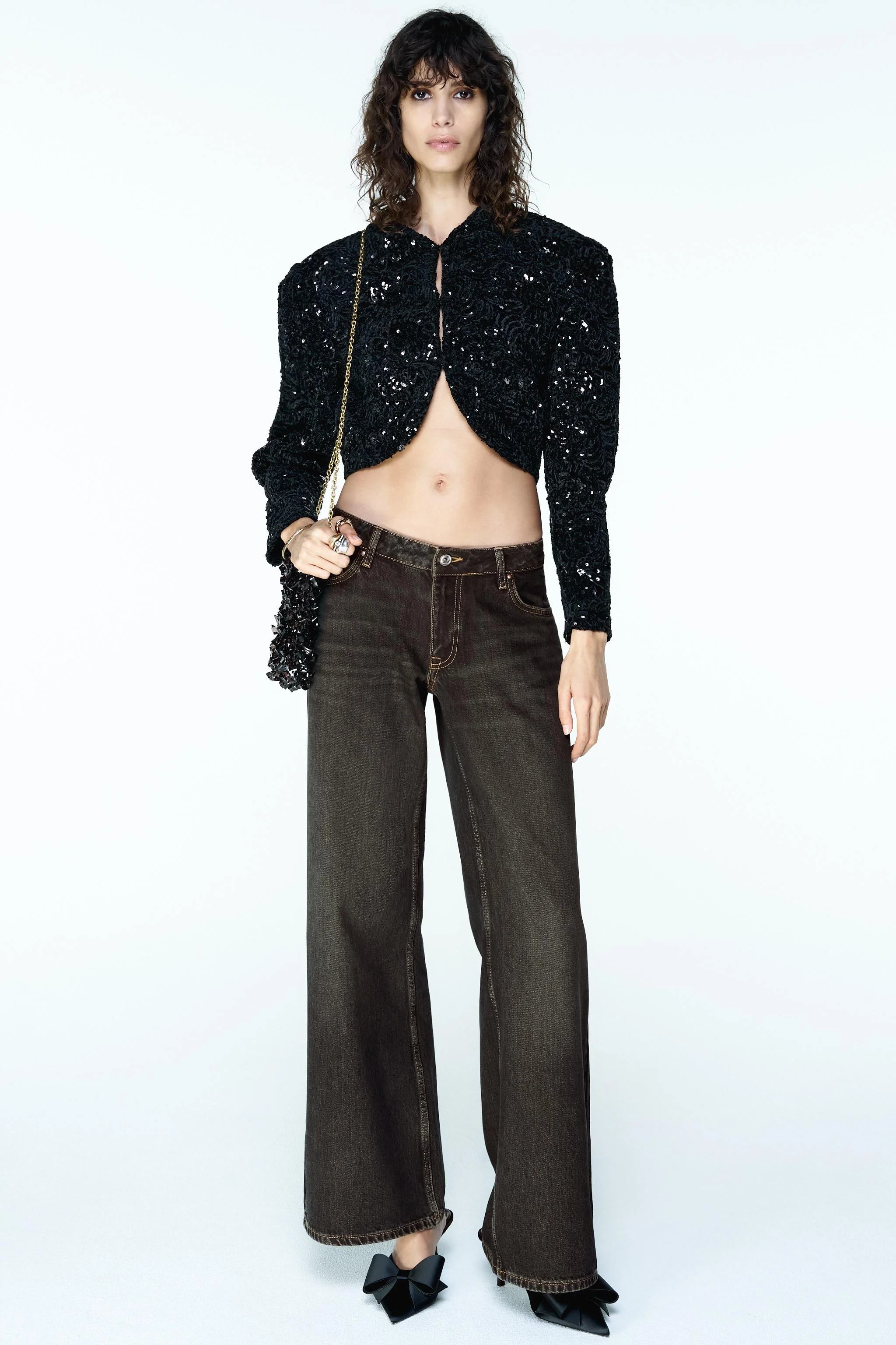 کفش پاشنه بلند سبک مول با پاپیون