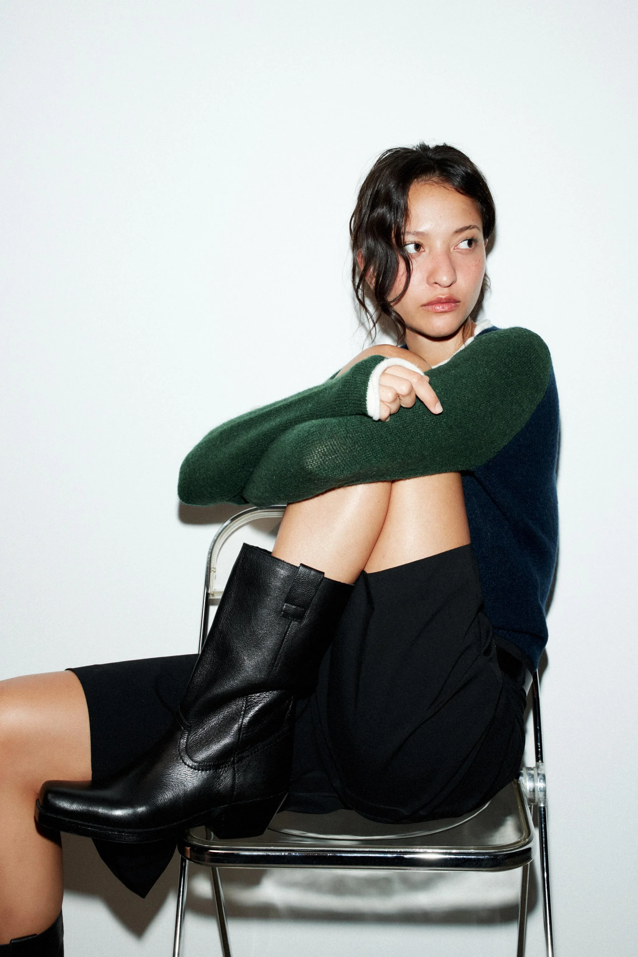 بوت های چرمی کابویی تا مچ پا