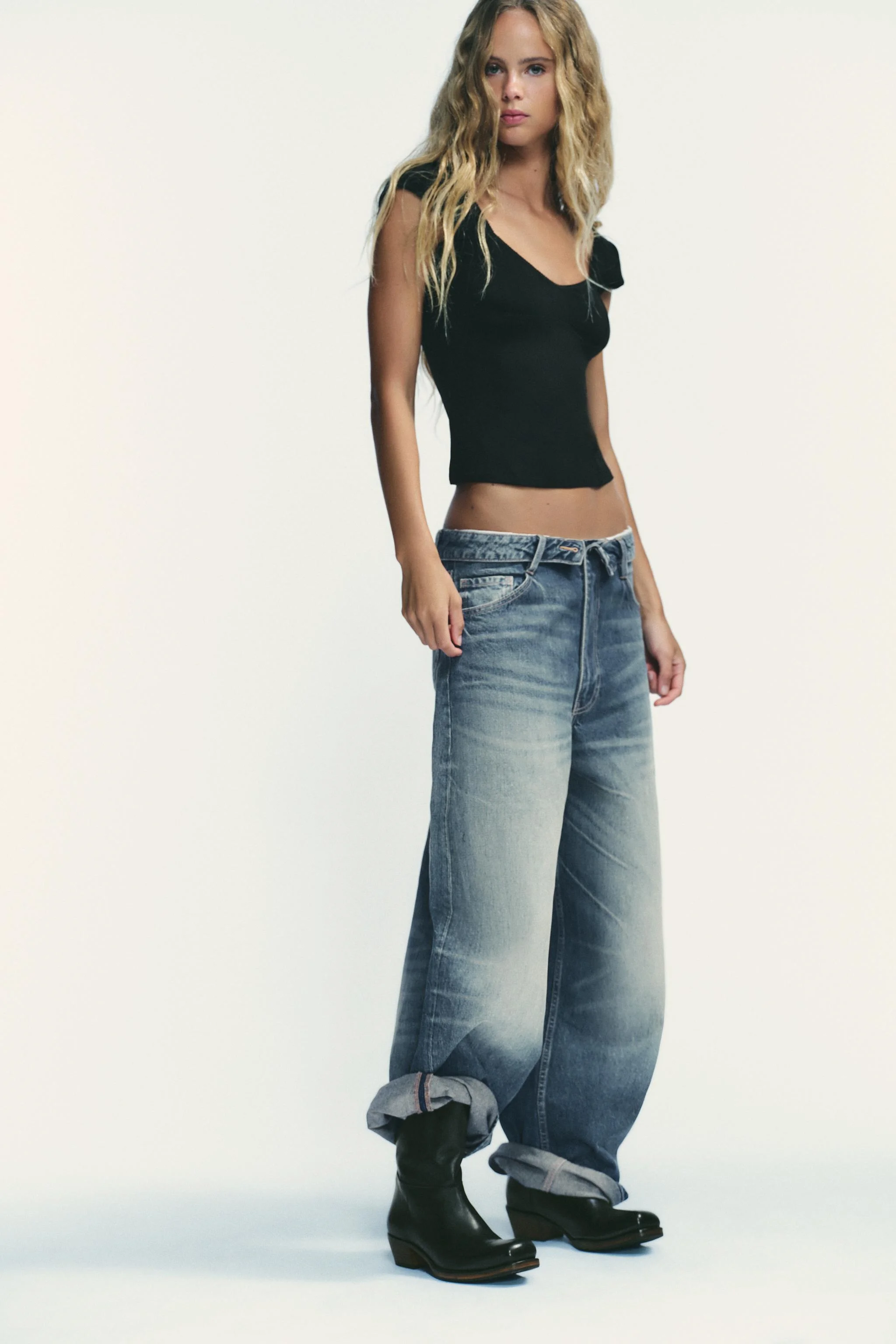 بوت های چرمی کابویی تا مچ پا