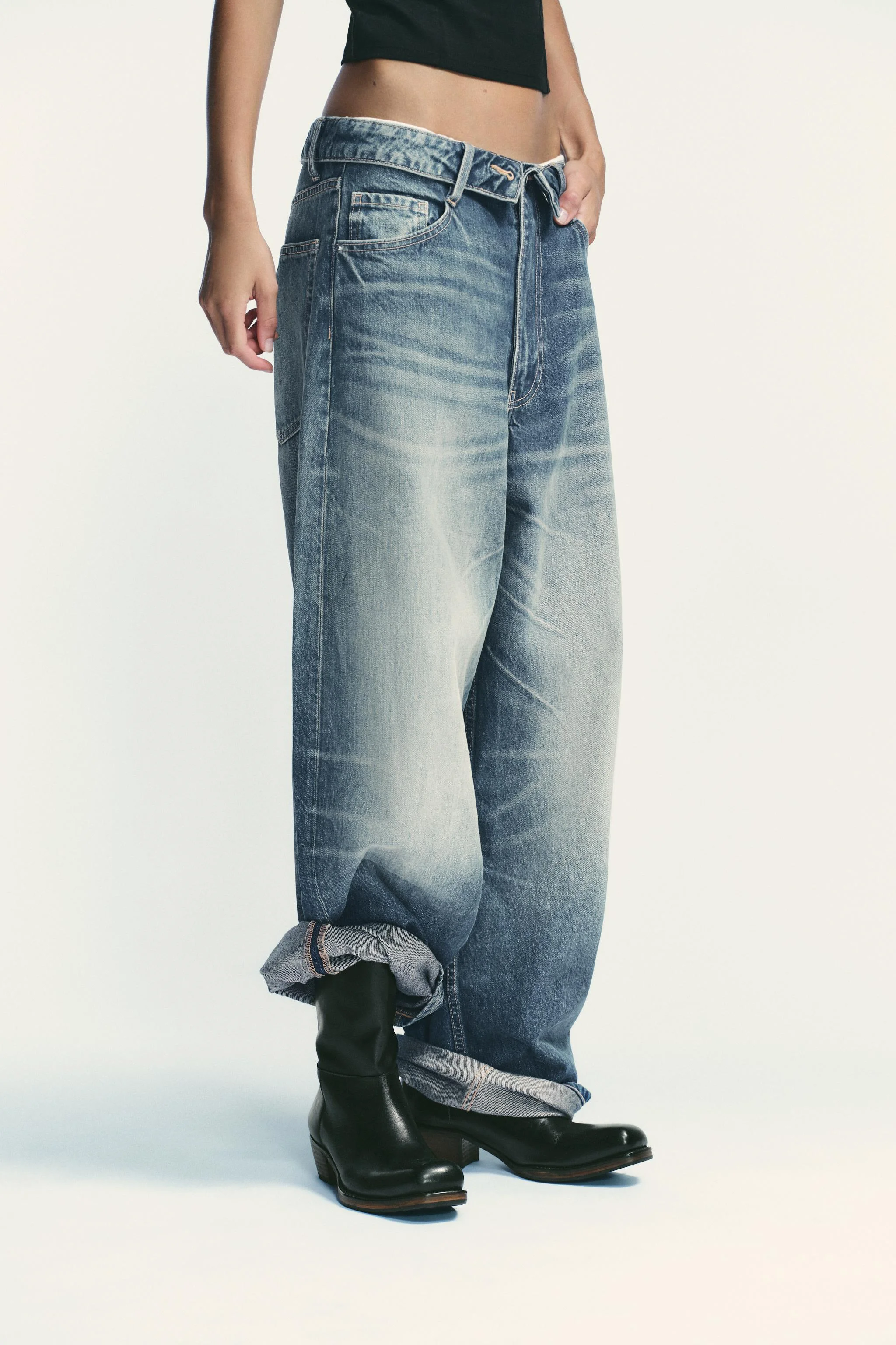 بوت های چرمی کابویی تا مچ پا