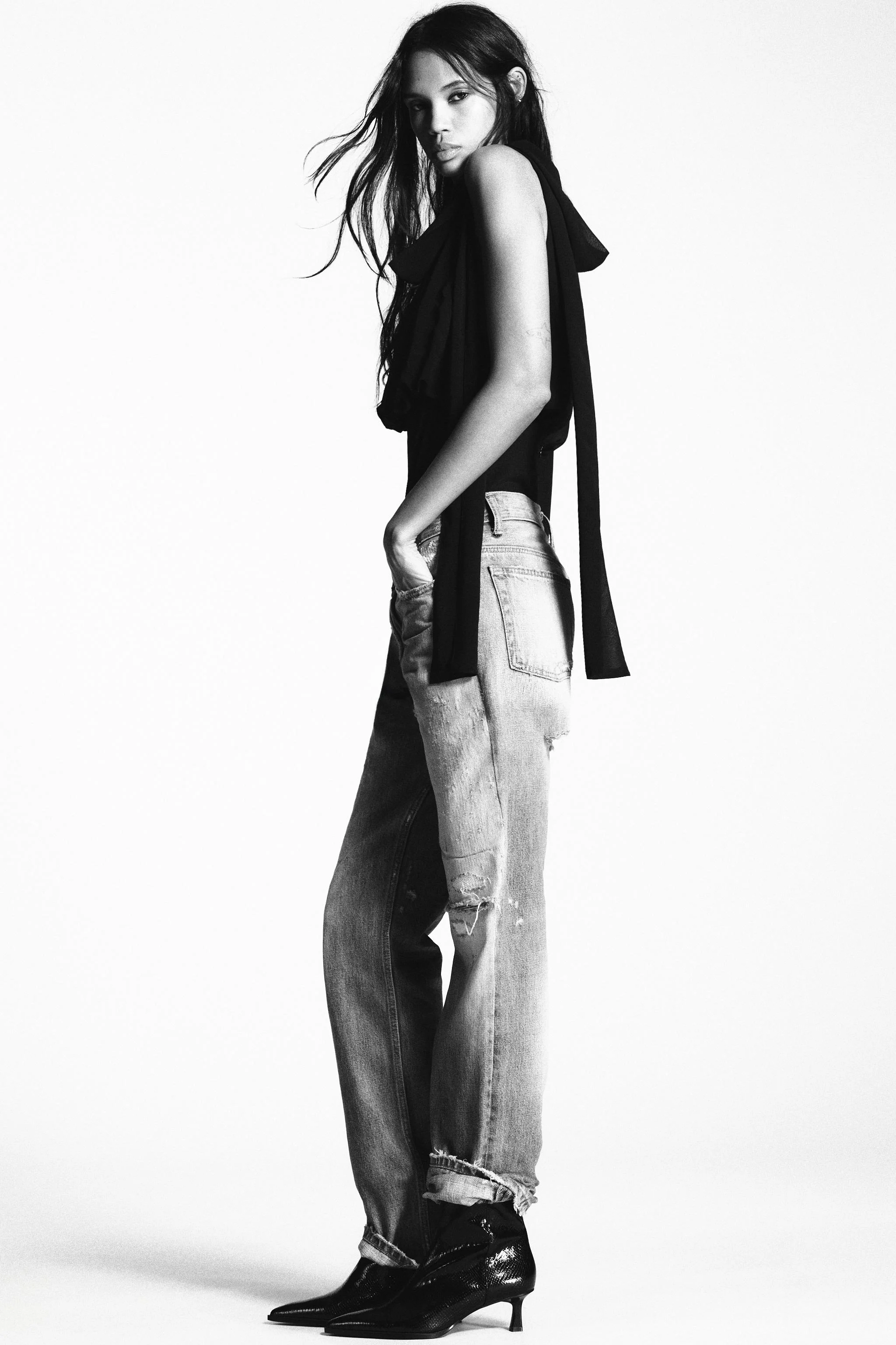 نیم بوت پاشنه دار طرح دار