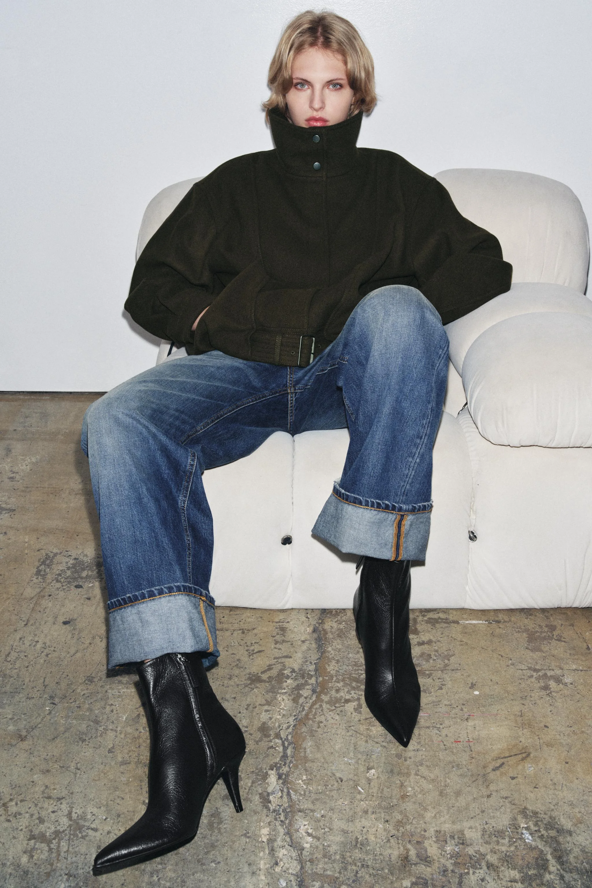 بوت های چرمی پاشنه دار تا مچ پا