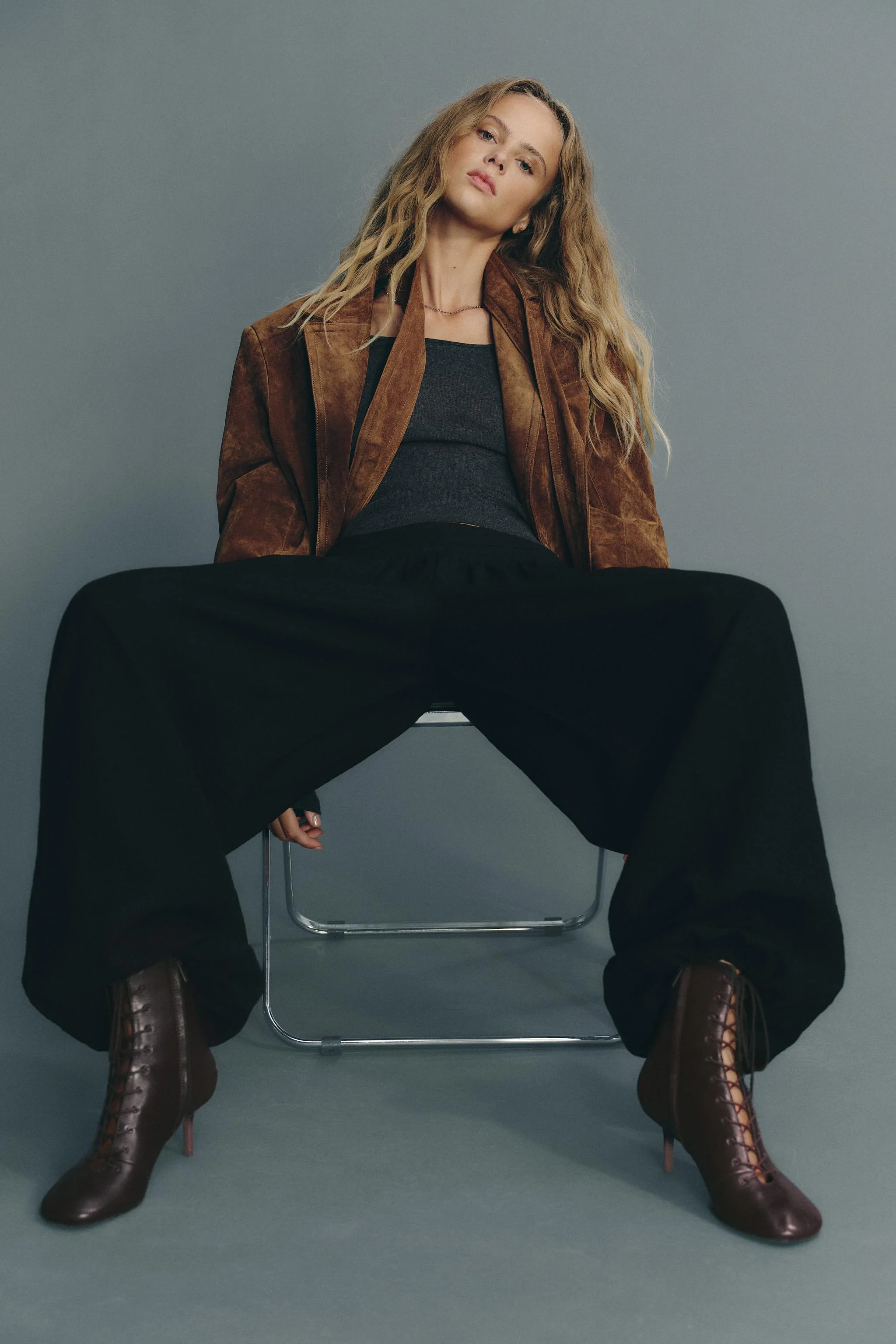 نیم بوت چرمی ساق کوتاه