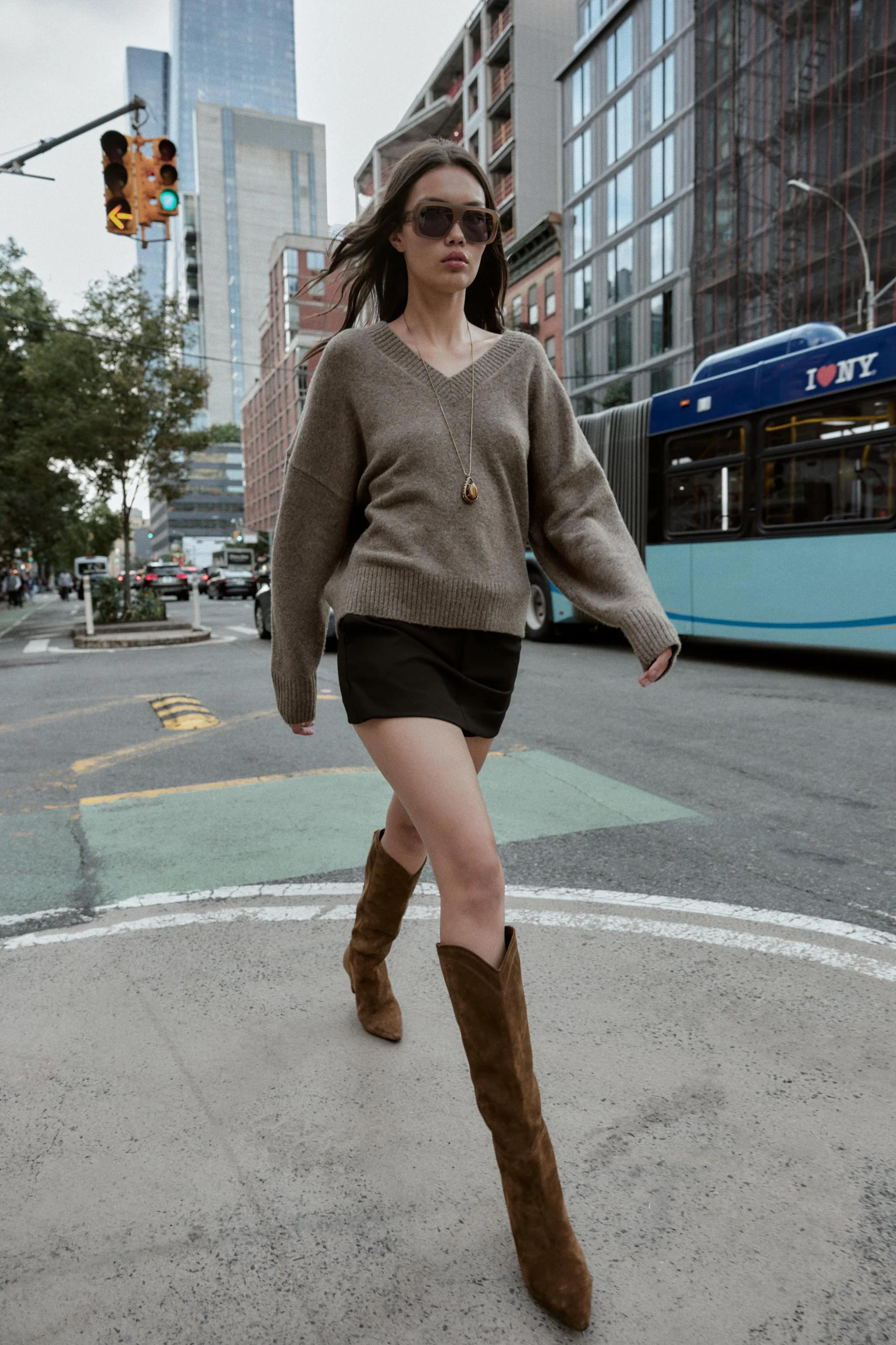 بوت پاشنه دار جیر دوخته شده