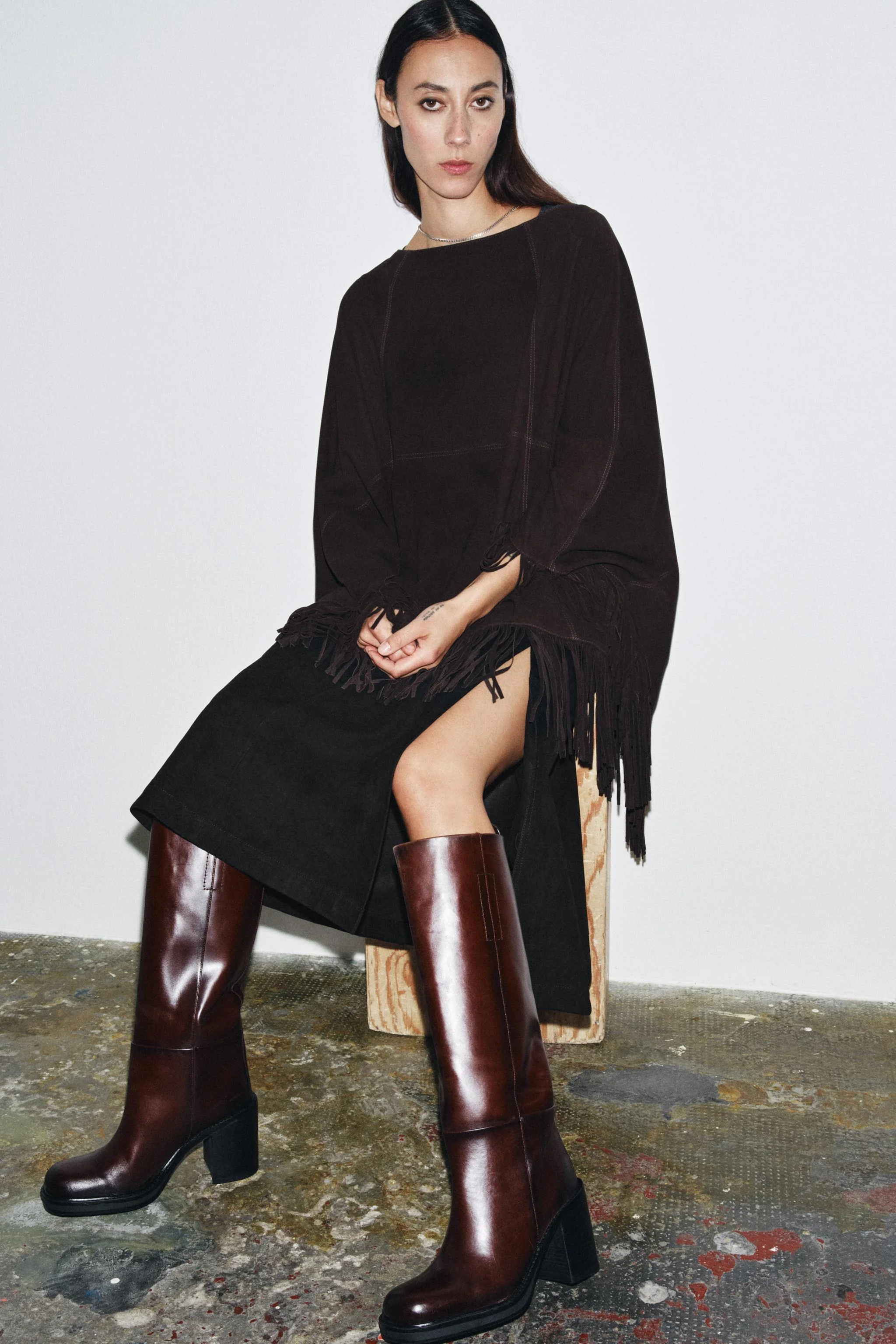 بوت های پاشنه دار چرمی