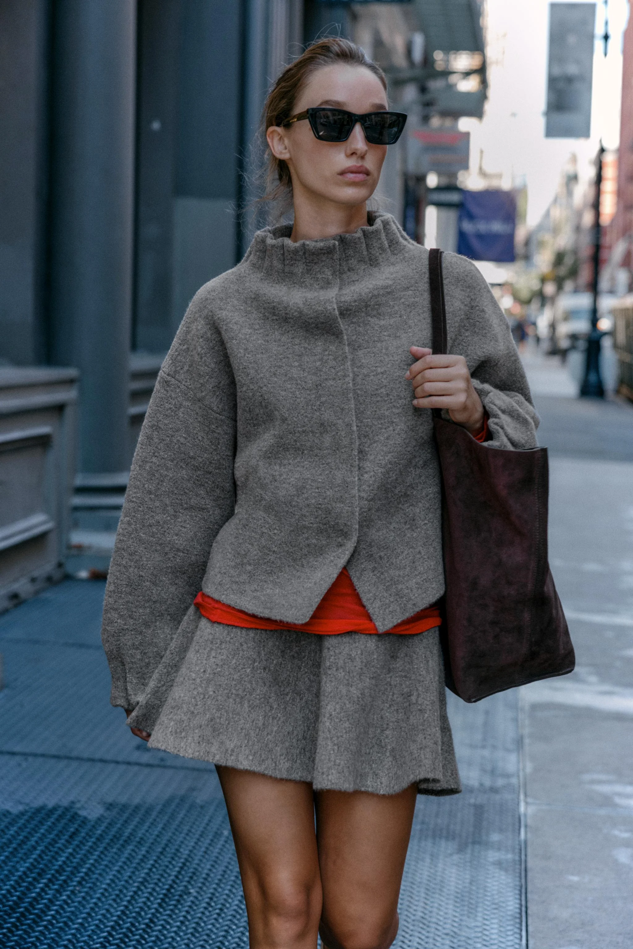 دامن کوتاه بافتنی