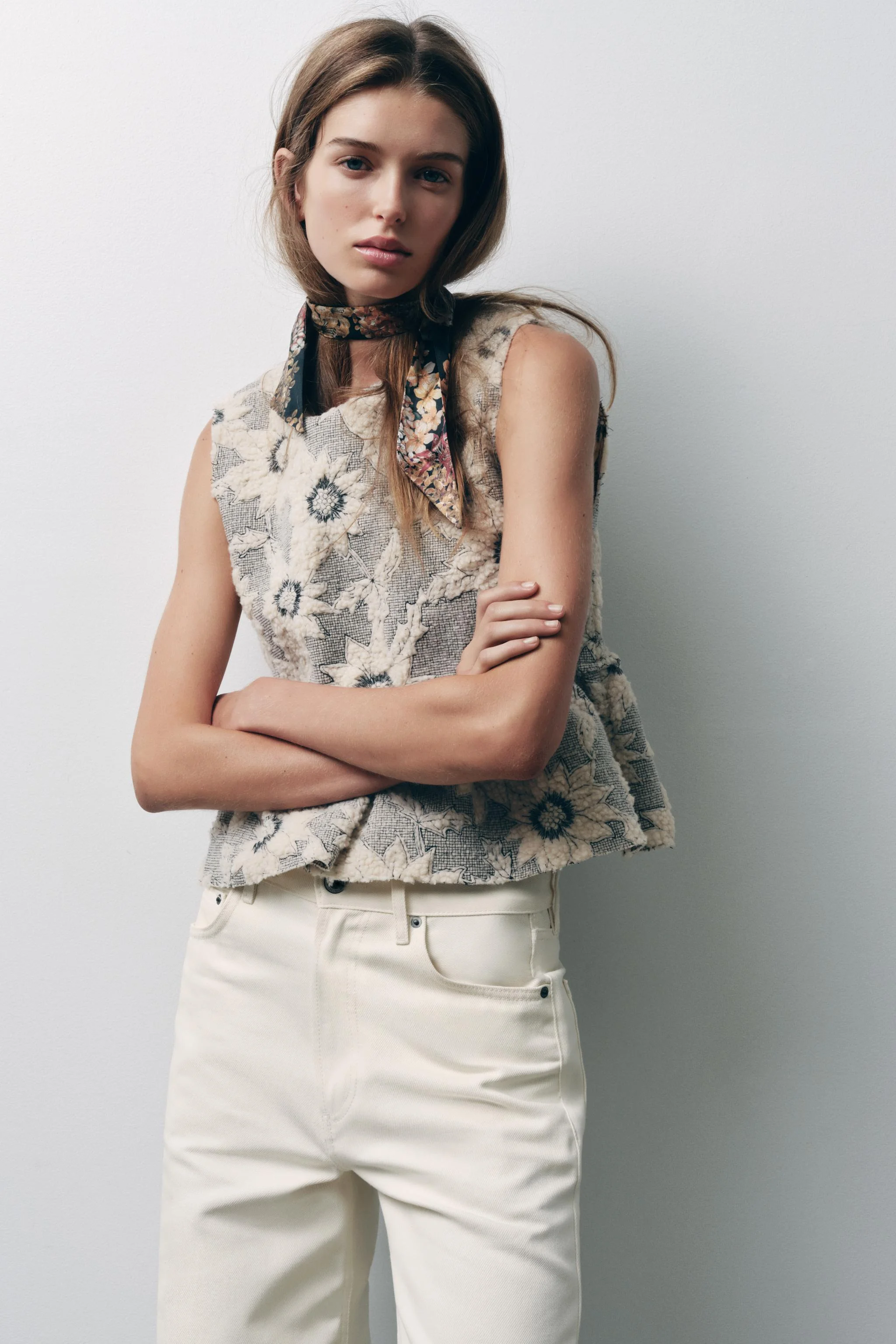 تاپ پلوم با بافت گلدار