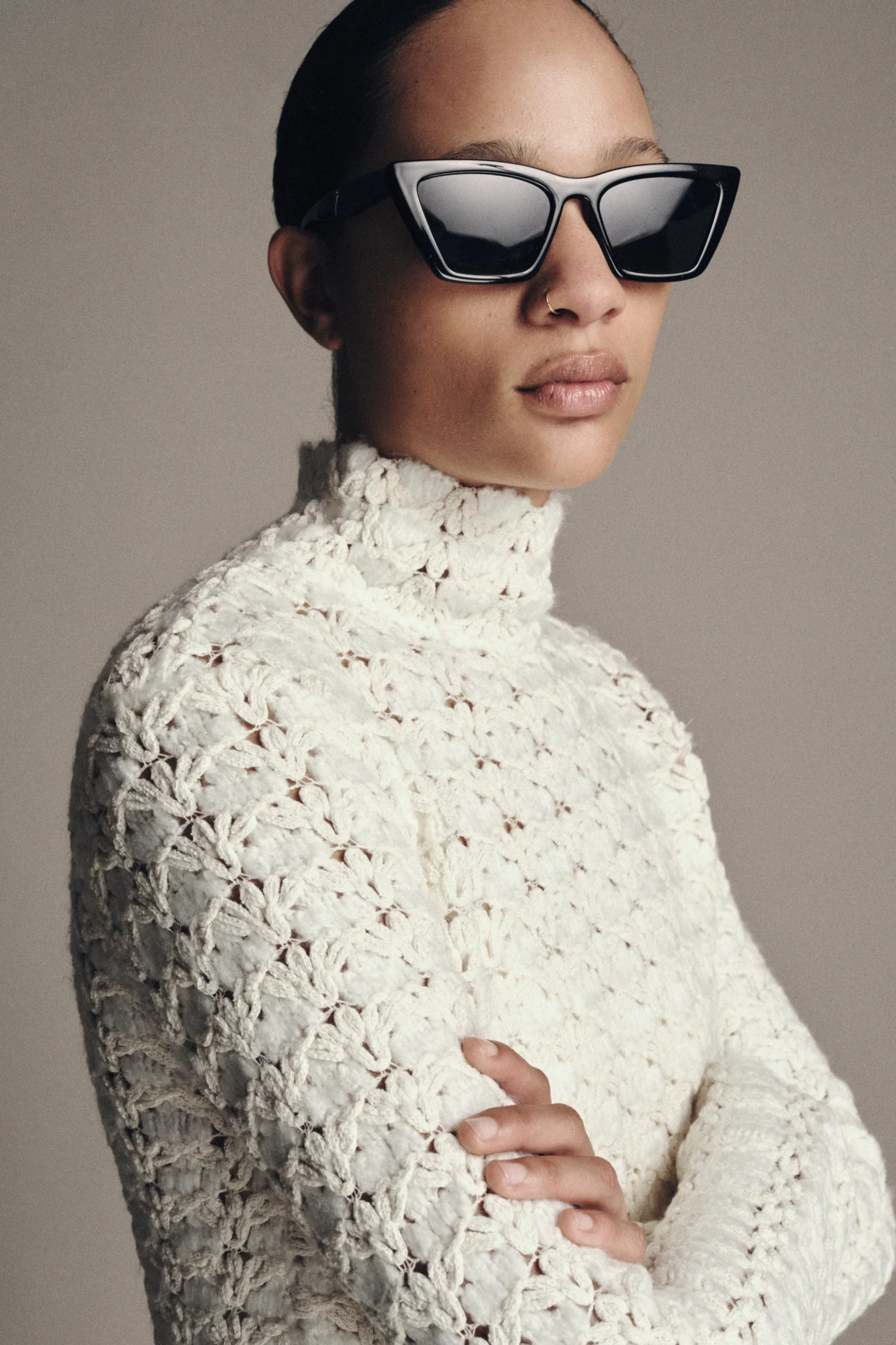 پلیور بافتنی ترکیبی