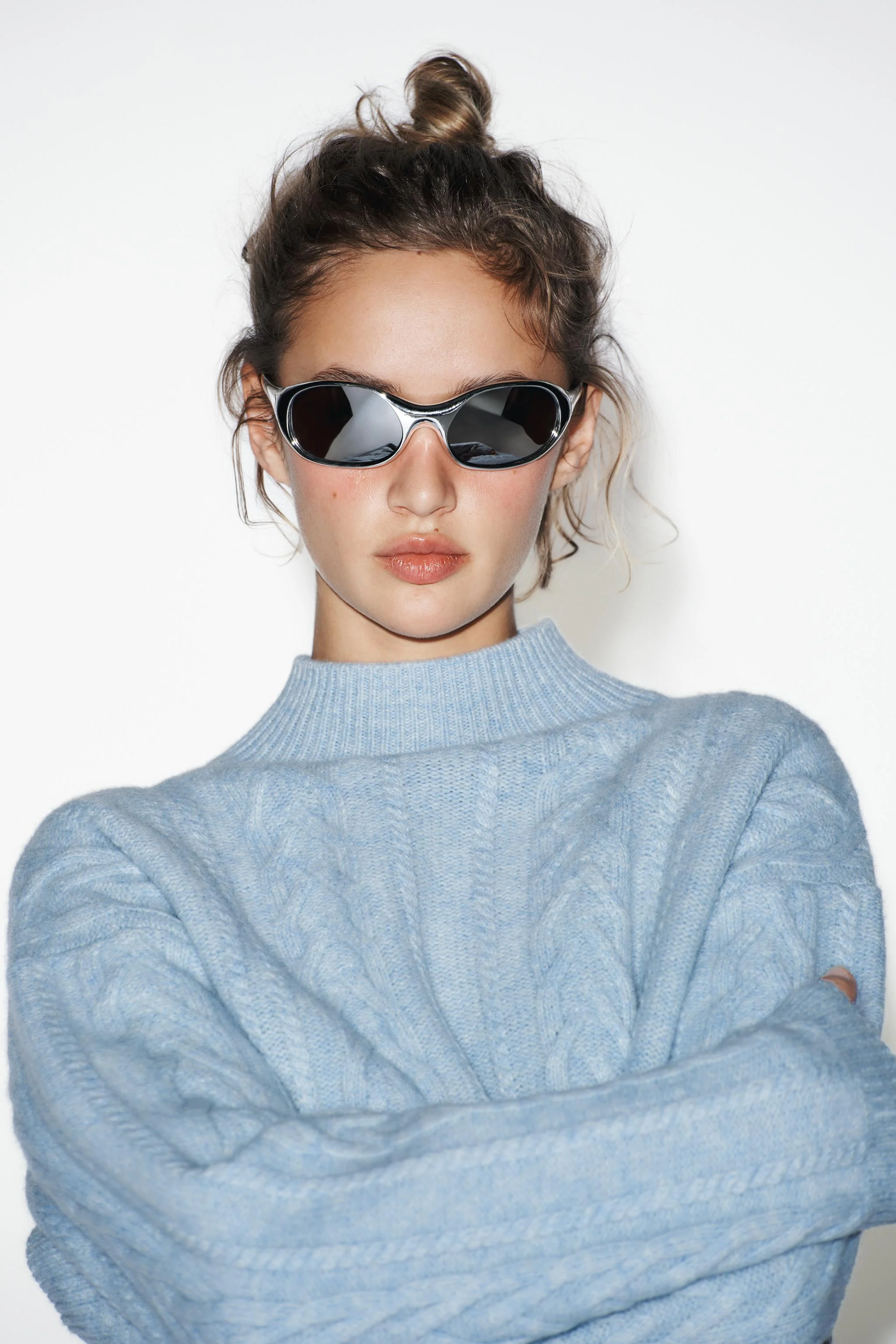 پلیور بافتنی یقه اسکی مجموعه اسکی، 80% پشم