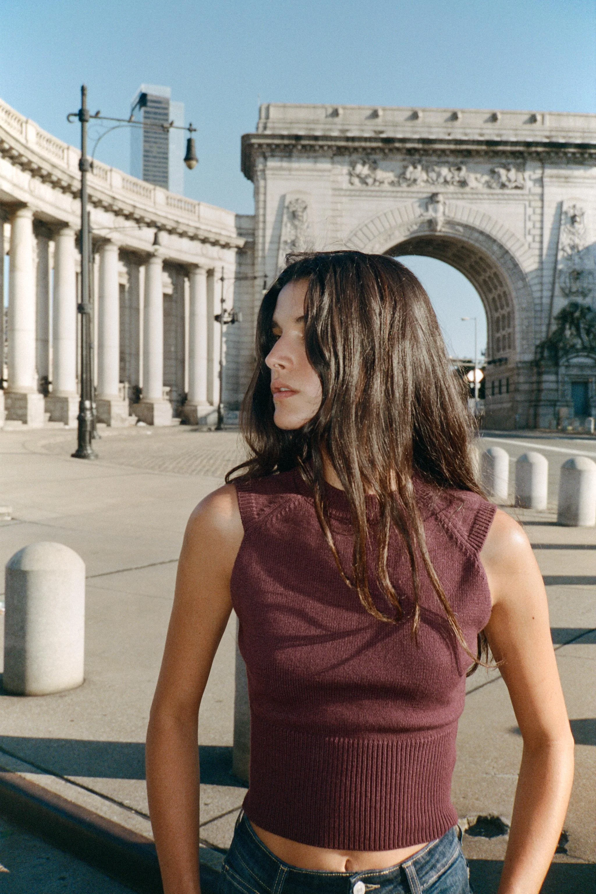 تاپ بافتنی بدون آستین