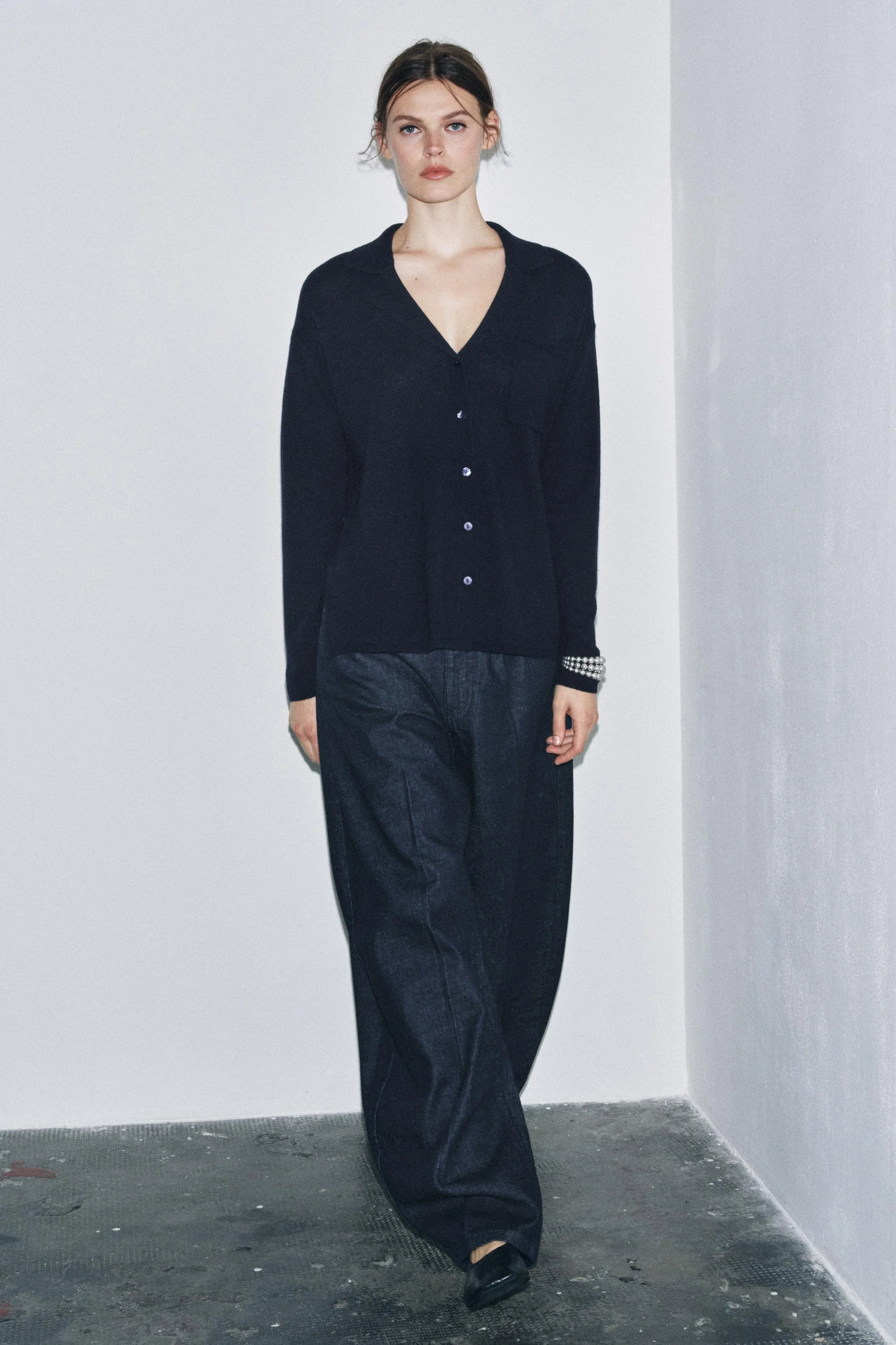 پلیور پشمی یقه پولو آستین بلند بسیار نرم و بزرگ