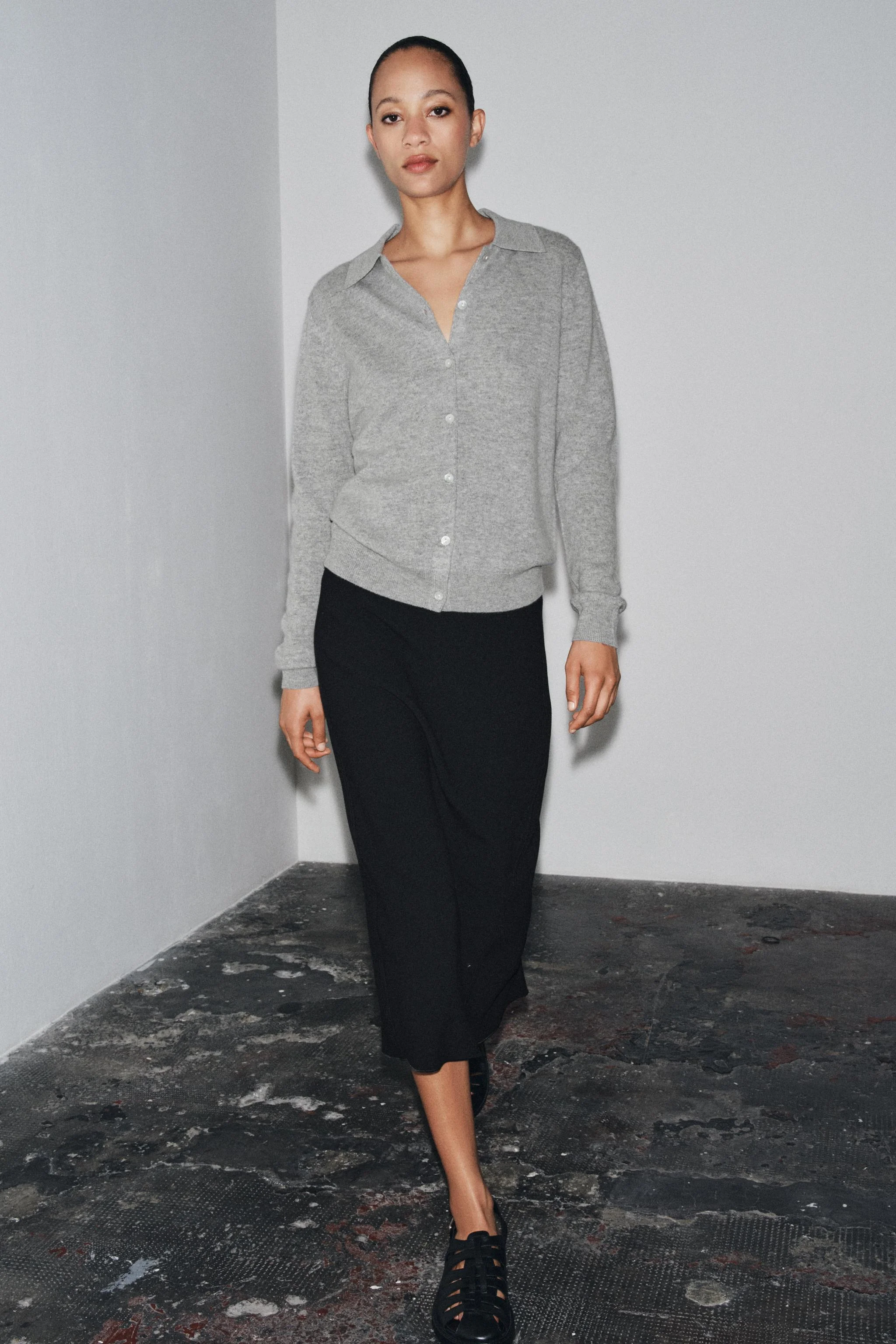 ژاکت پولو بافتنی پشمی و کشمیر