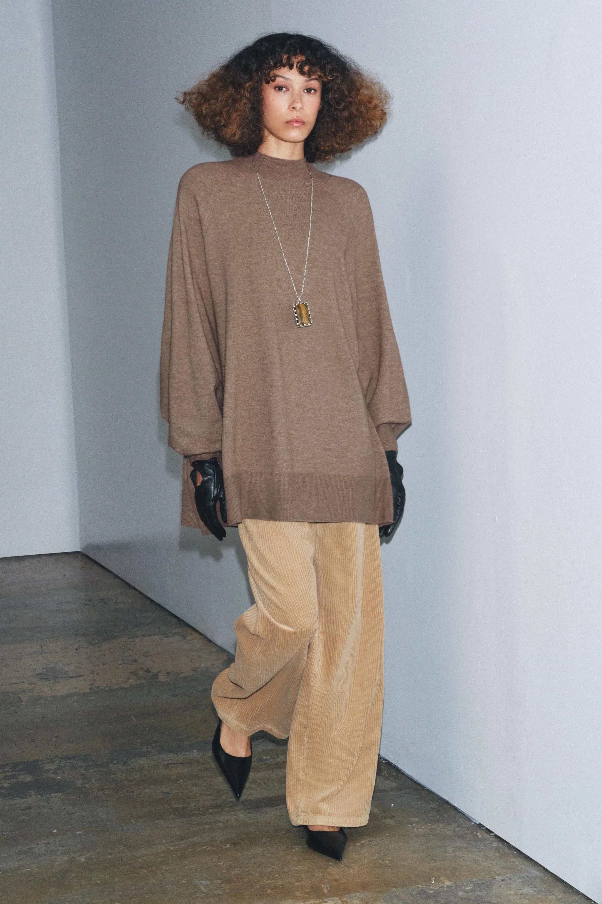 پلیور بافتنی یقه اسکی بزرگ