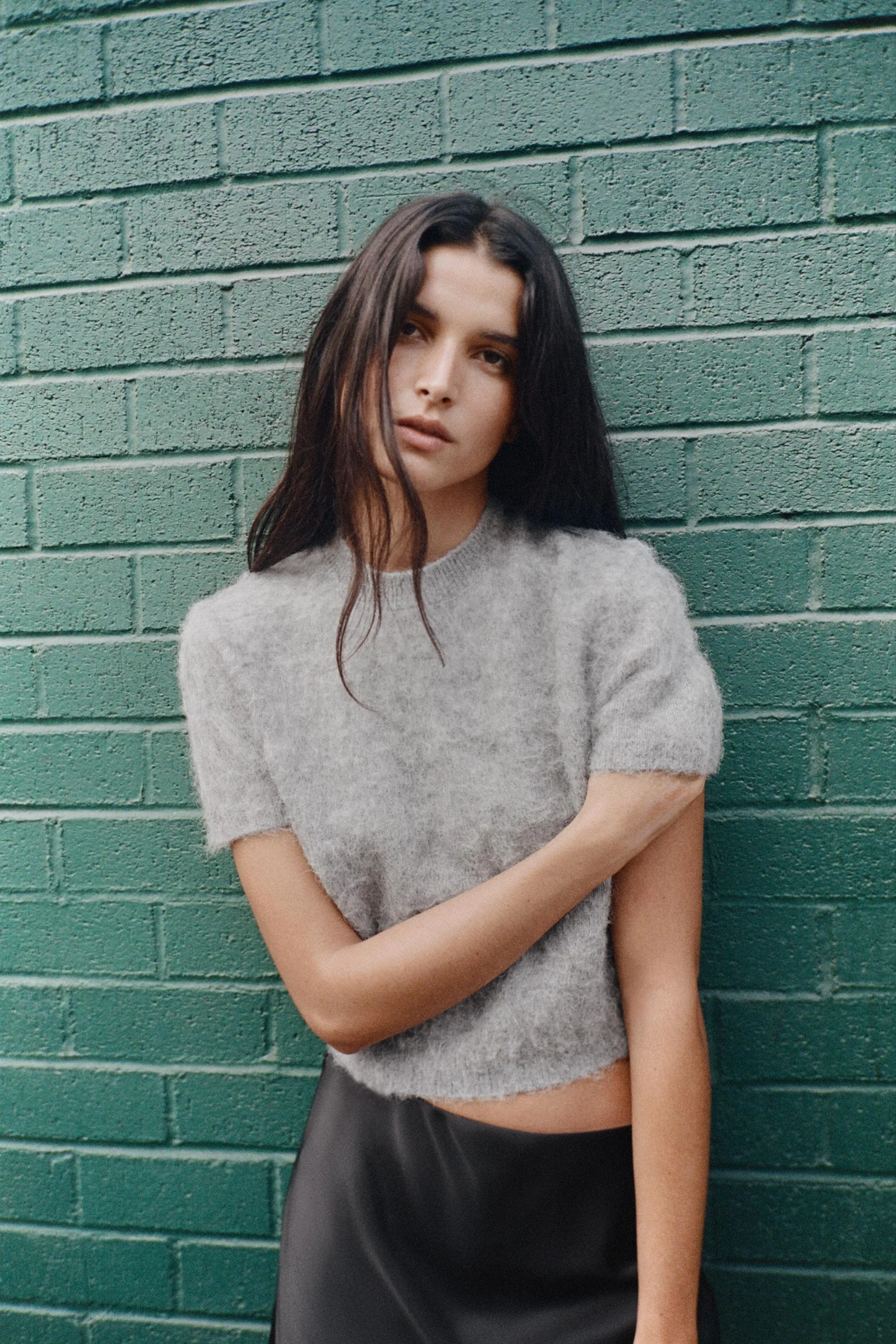 پلیور بافتنی آستین کوتاه