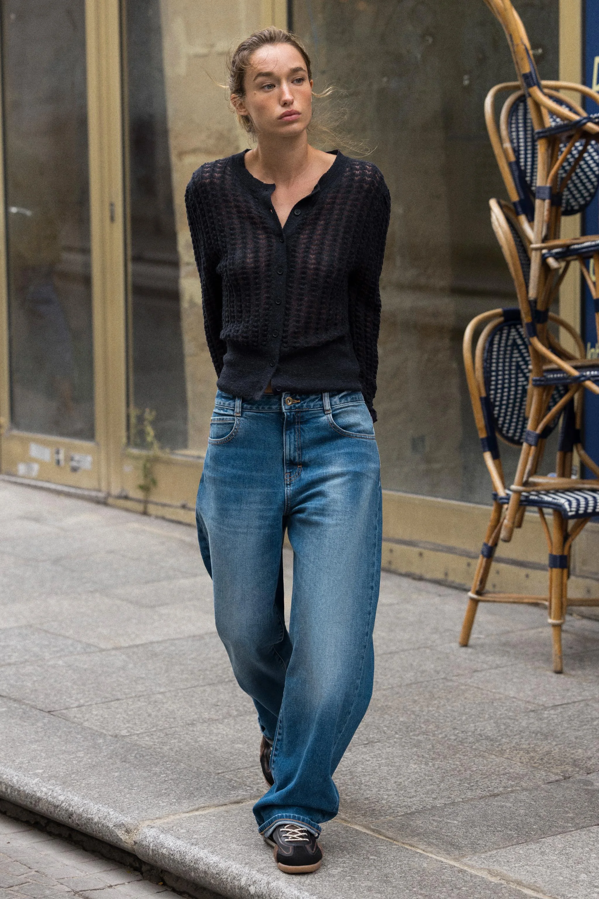 ژاکت بافتنی پشم و آلپاکا طرح دار