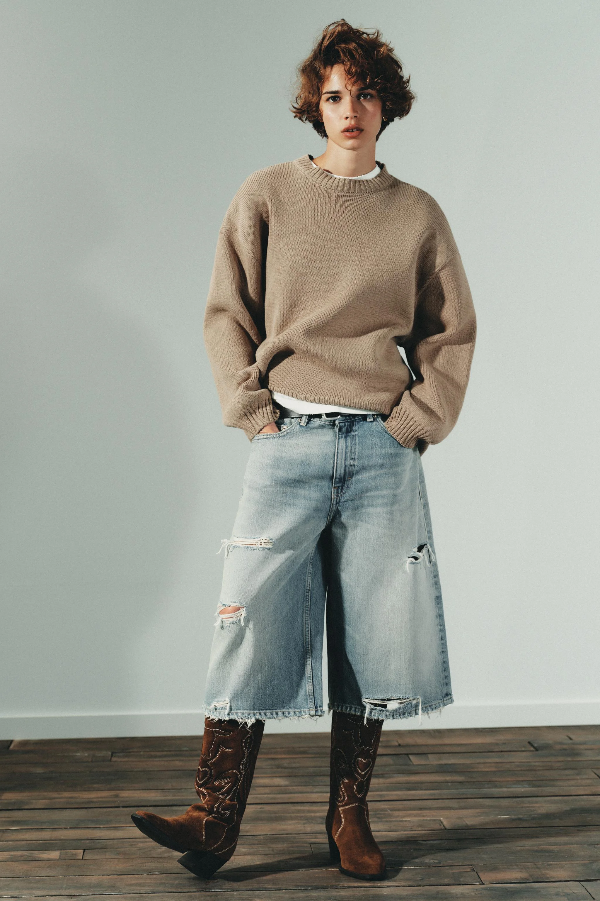 ژاکت بافتنی بزرگ