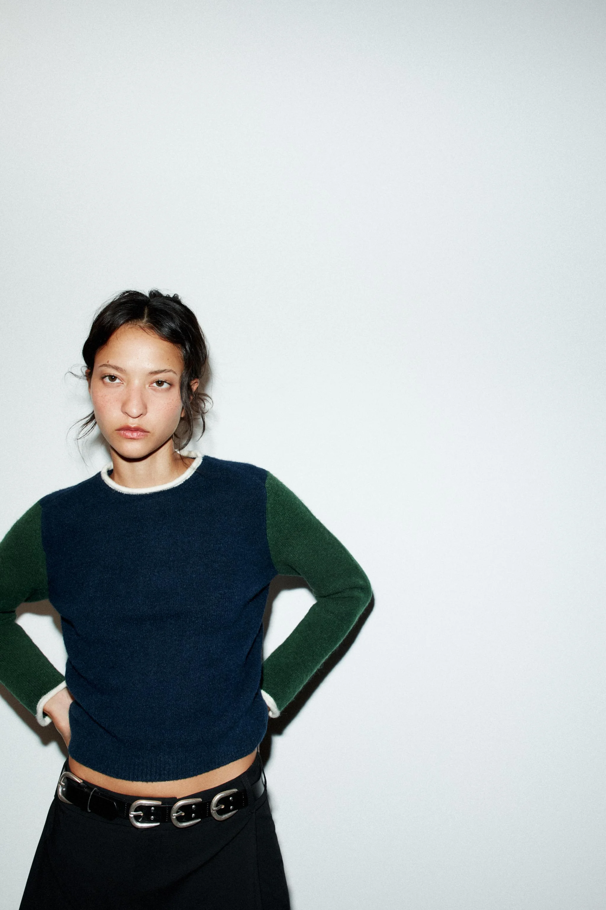 پلیور بافتنی رنگی