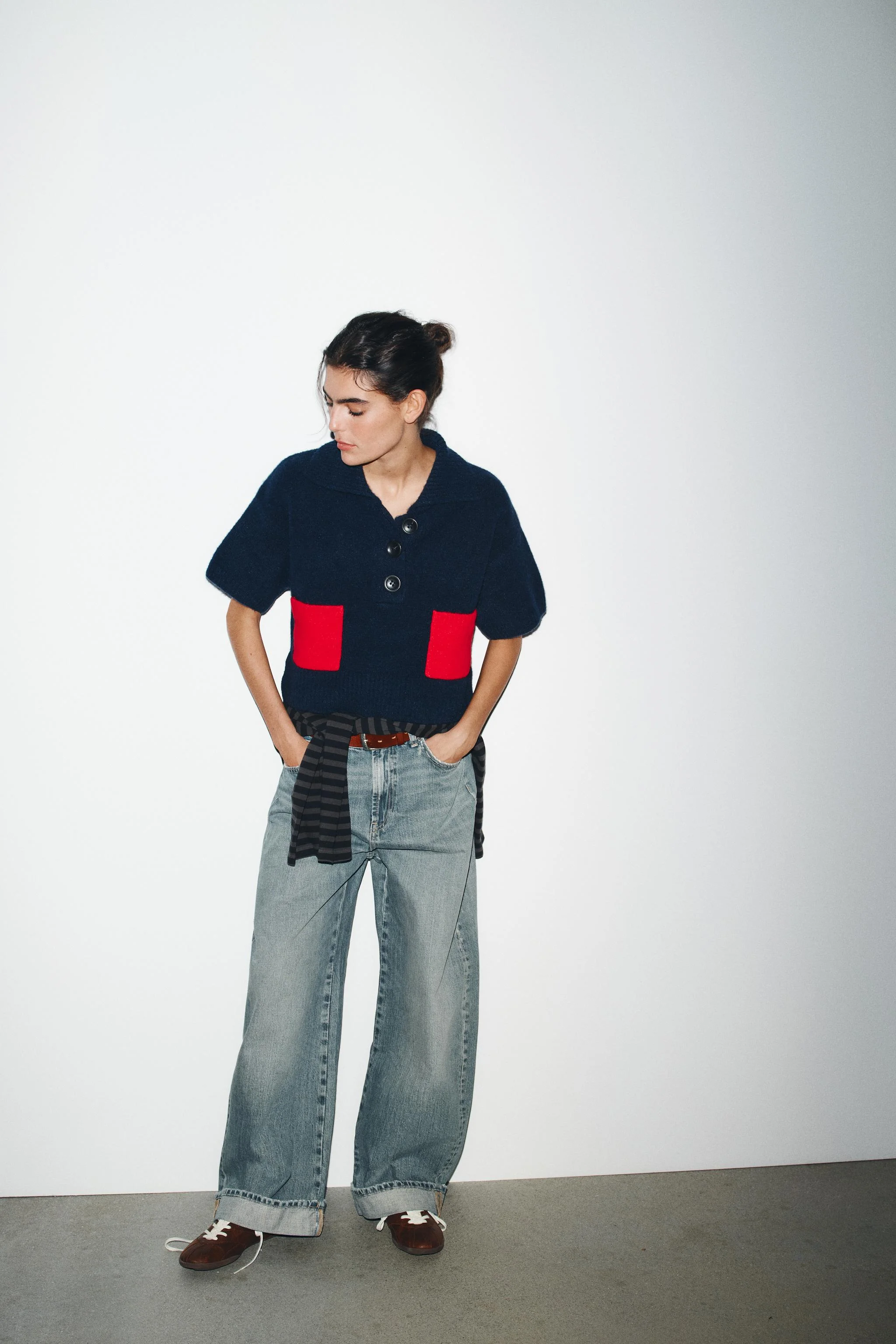 تاپ بافت آستین کوتاه