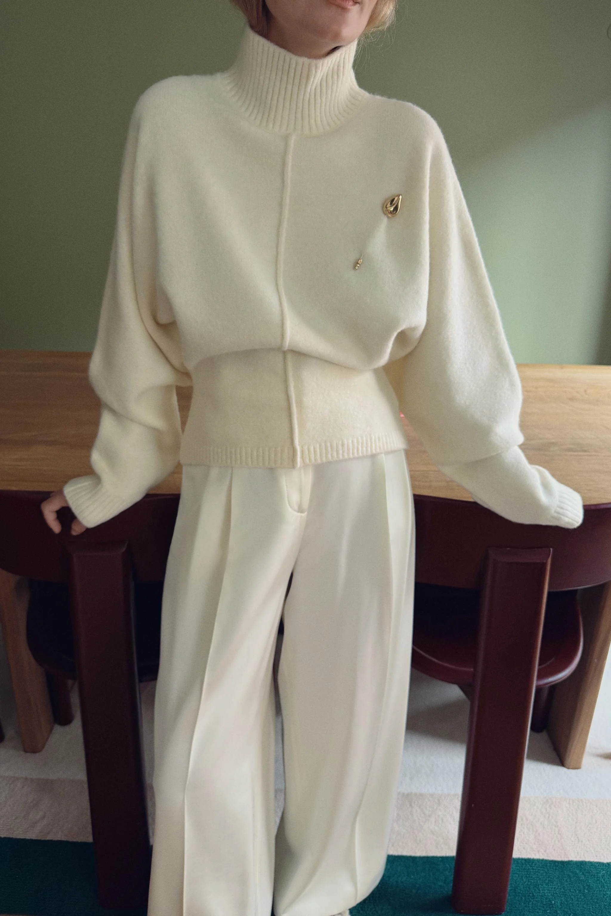 پلیور بافت نرم یقه ایستاده